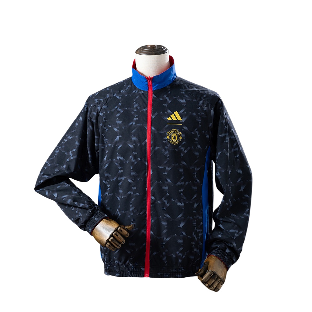 25/26 Manchester United Reversible Jacket Windbreaker - Black/Red
