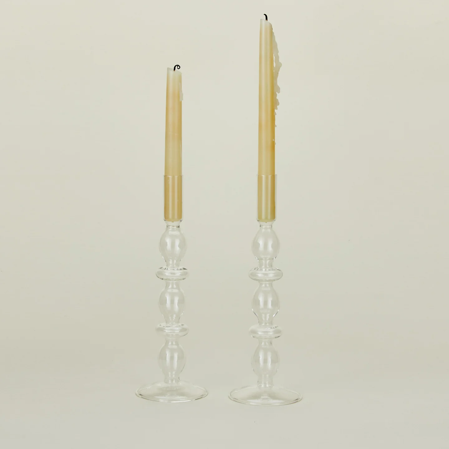 Bubble Candle Holder, Set of 2 - Clear