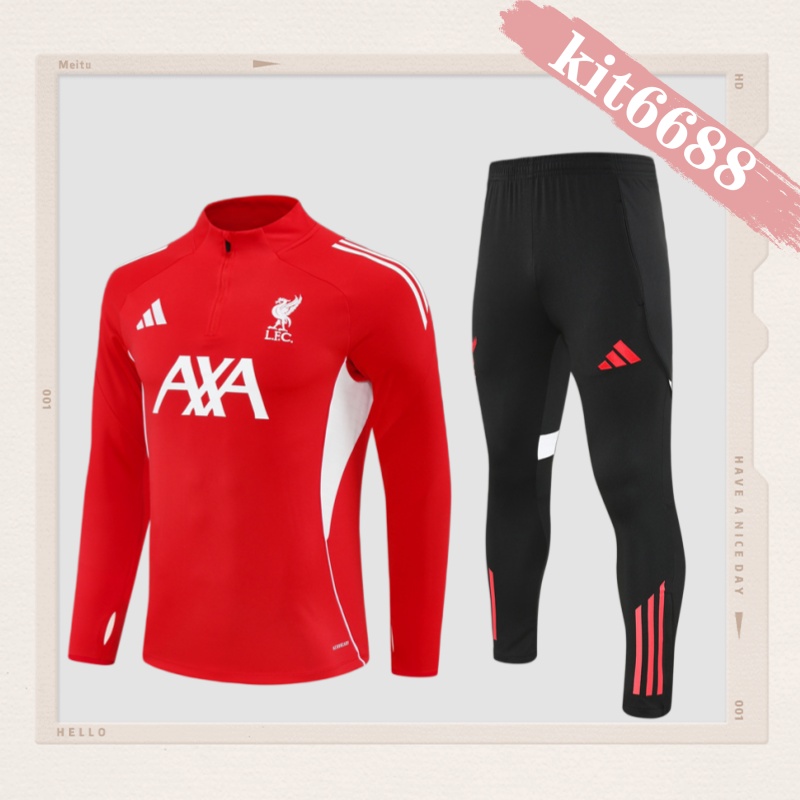 25/26 Liverpool red Half Zip Training Kit (Adult Kids Kit)