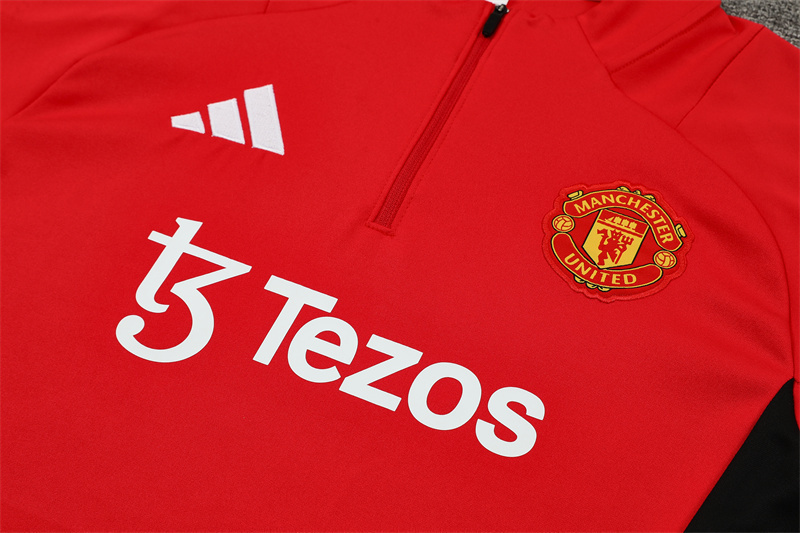 24/25 Manchester United red Half Zip Training Kit (Adult Kids Kit)