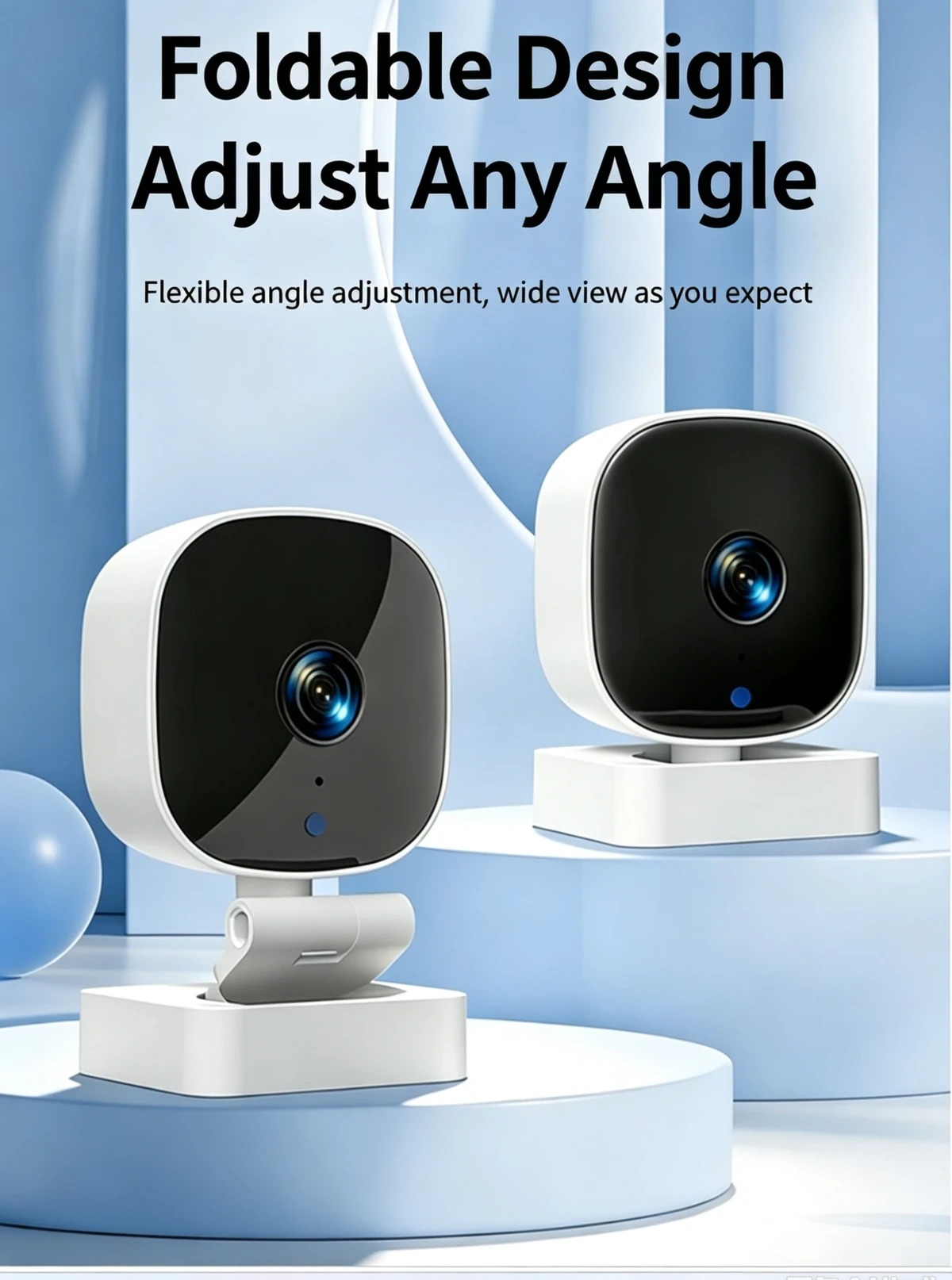 K7 Indoor WiFi Security Camera, HD Surveillance Camera with Two-Way Audio, Infrared Night Vision, Motion Alarm Push, SD Card Loop Recording, No Mandatory Cloud Subscription  ## 2. 商品副标题（前台展示，提升点击转化）