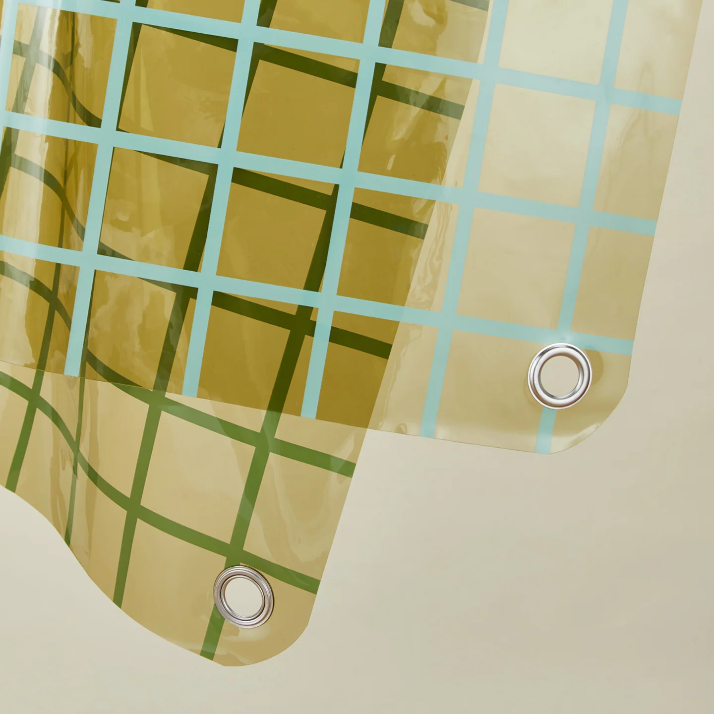 Sun Grid Shower Curtain - Olive