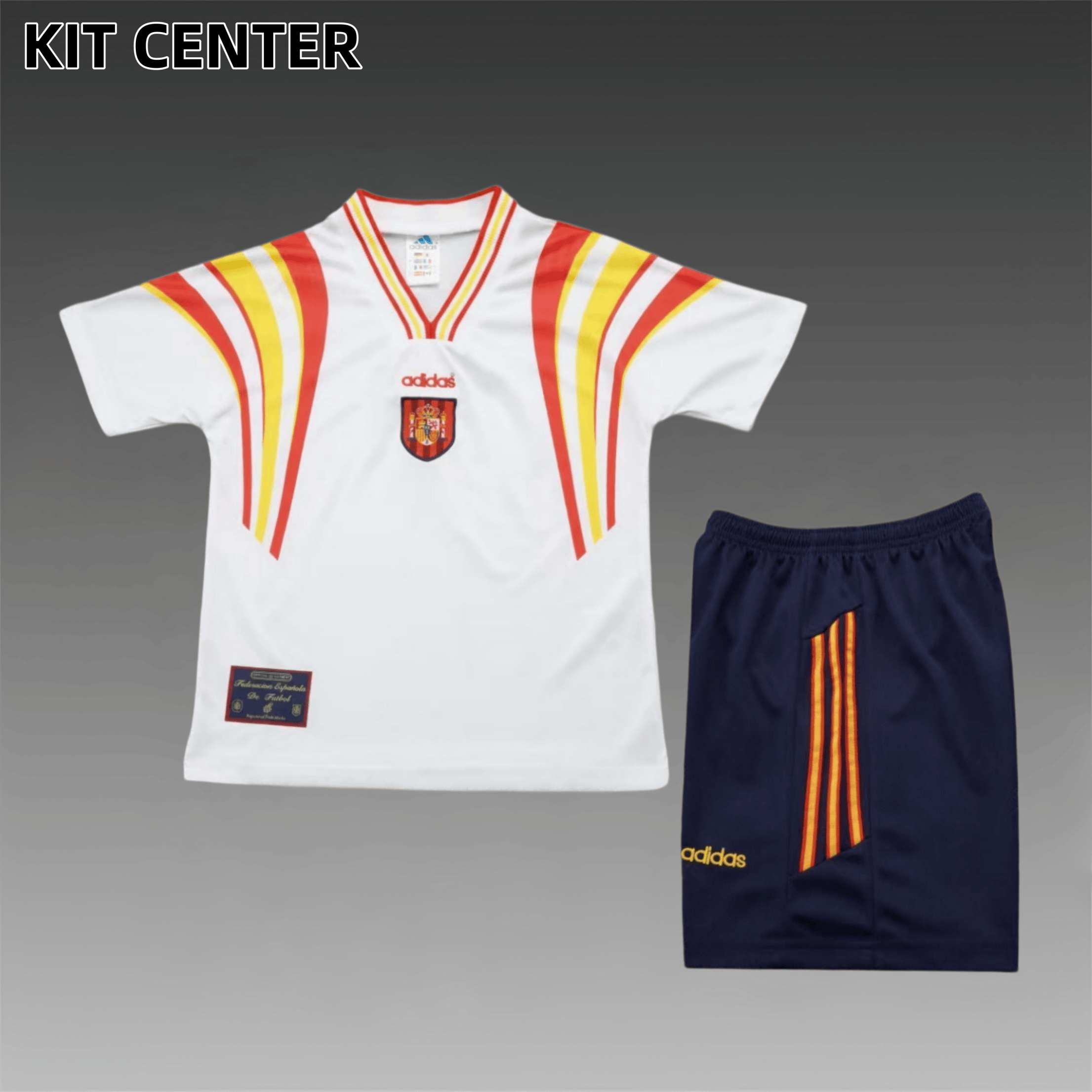 1996 Spain Third Away Retro Football Shirt  Kids Kit