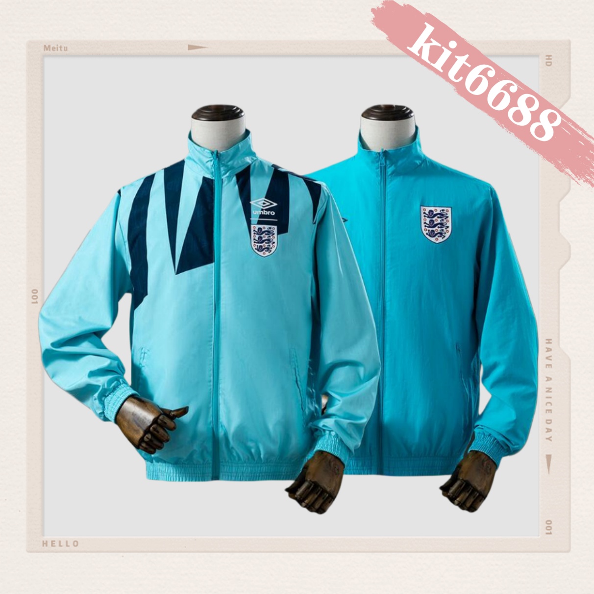 England Reversible Jacket Windbreaker - Light Blue