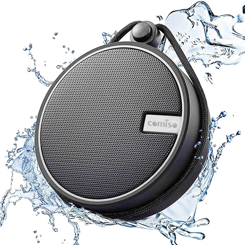 IPX7 Waterproof Portable Bluetooth Speaker with Lanyard, Wireless Mini Outdoor Speaker Support TF Card, Rechargeable Small Audio for Shower Camping Travel