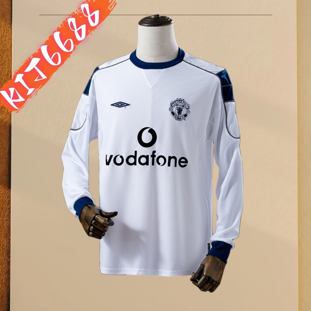 00/01 Manchester United Away  long sleeved retro football jersey