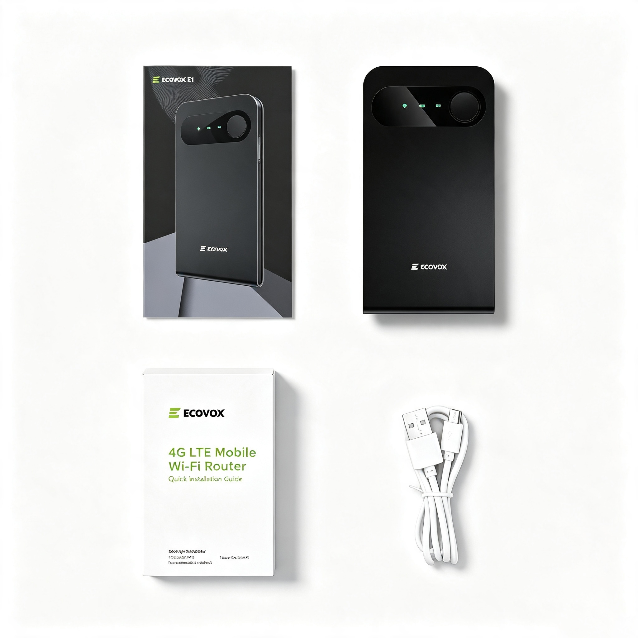 ECOVOX Mobile Broadband Router | 4G LTE Wi-Fi Hotspot with Long Battery Life