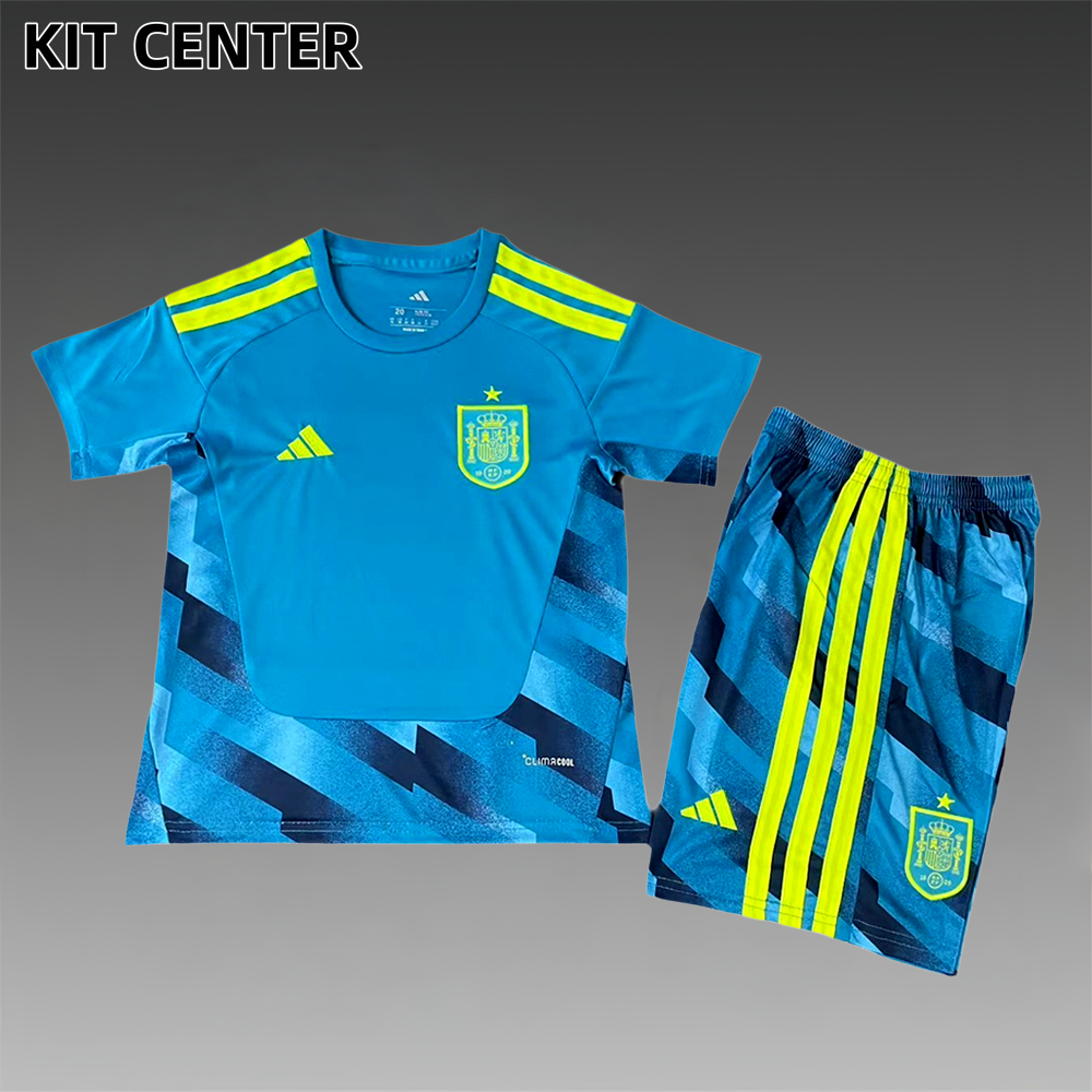 2026 Spain Goalkeeper Football Shirt (Kids Kit socks )