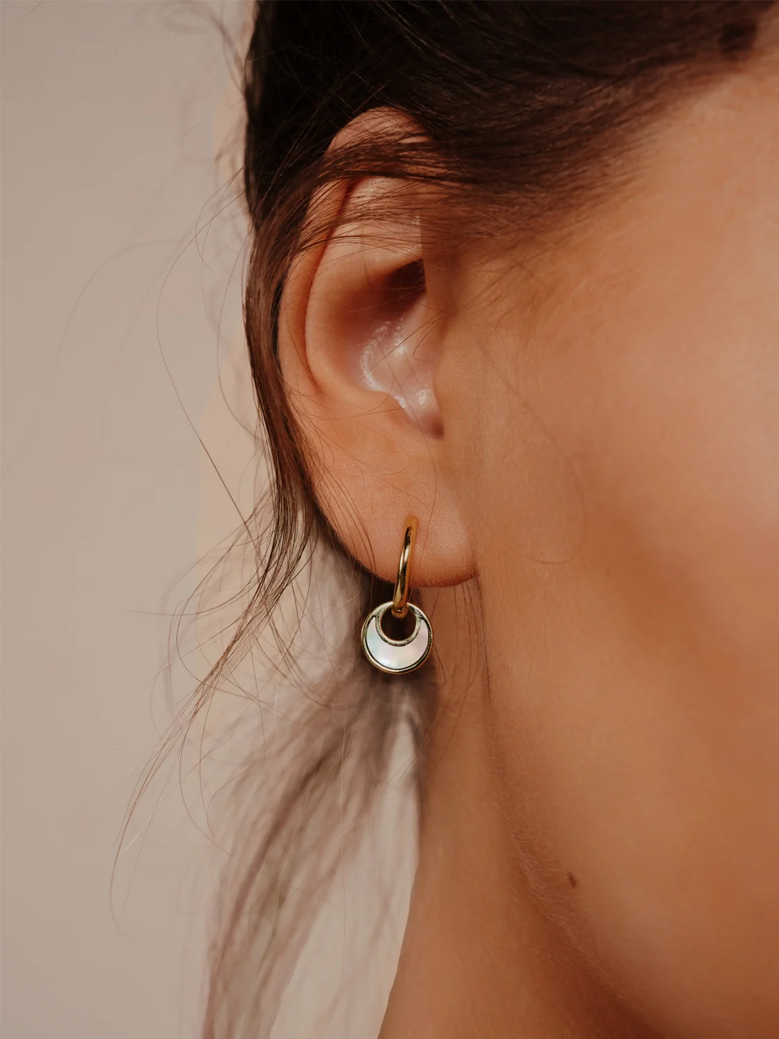 Mother of Pearl Crescent Drops