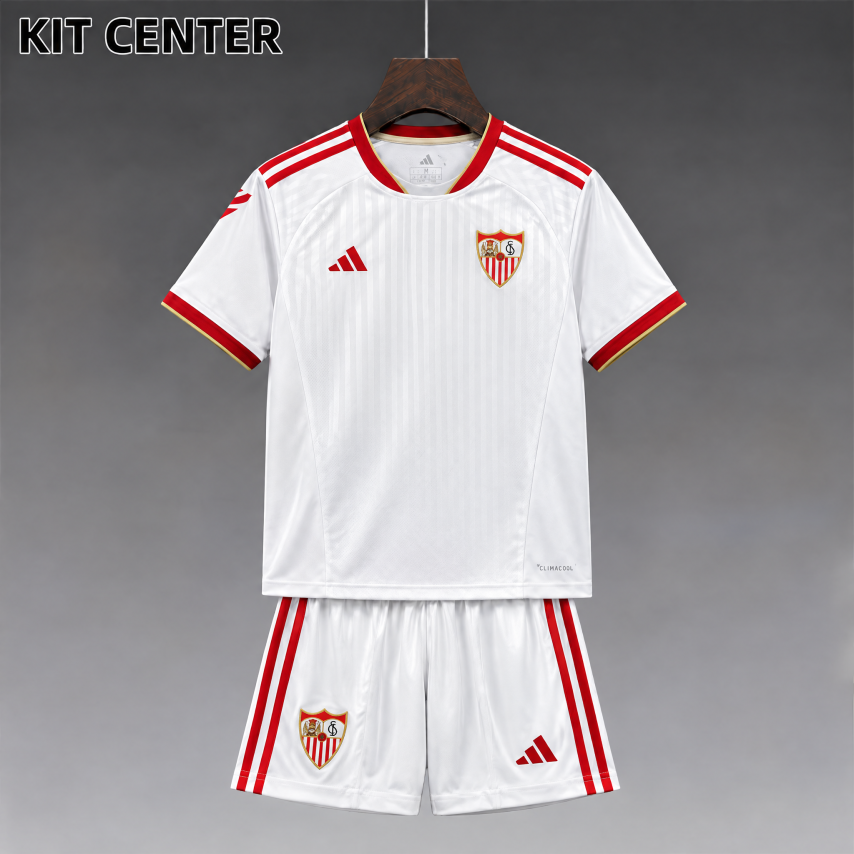 2026/2027 Sevilla Home Football Jersey (Kids Kit socks）