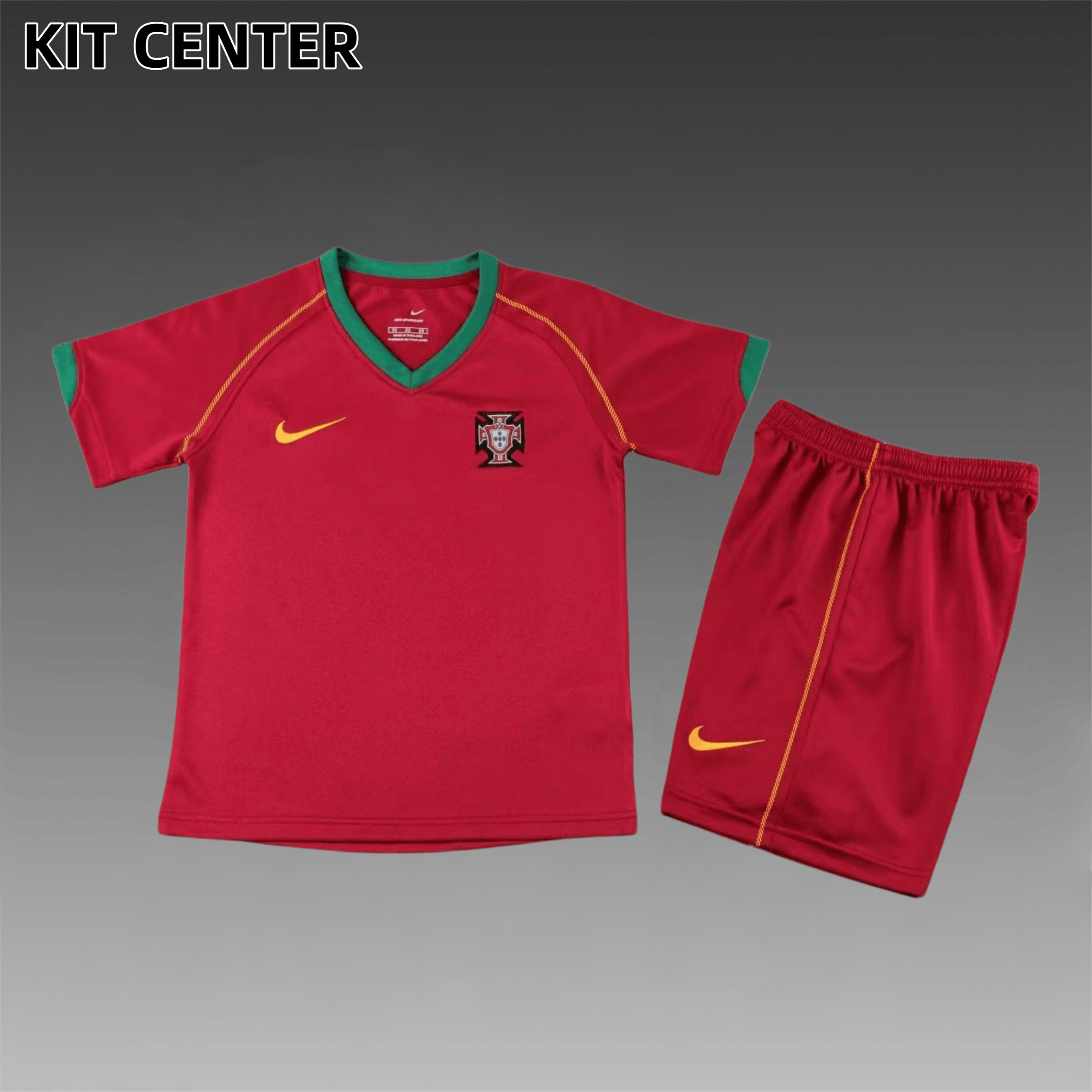 2006 Portugal home Retro Football Shirt  Kids Kit
