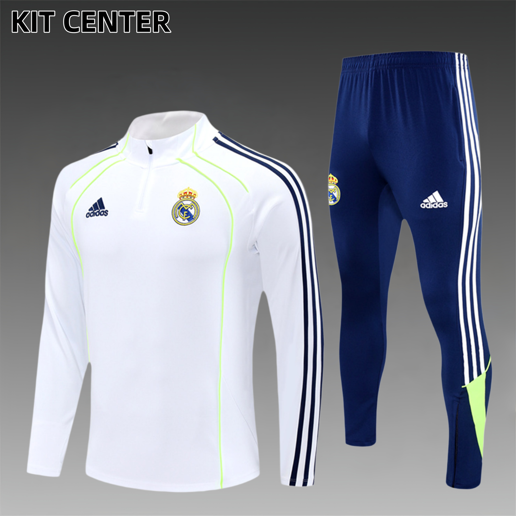 2025/2026 Real Madrid Kids Half Zip Training Kit (Kids Kit)