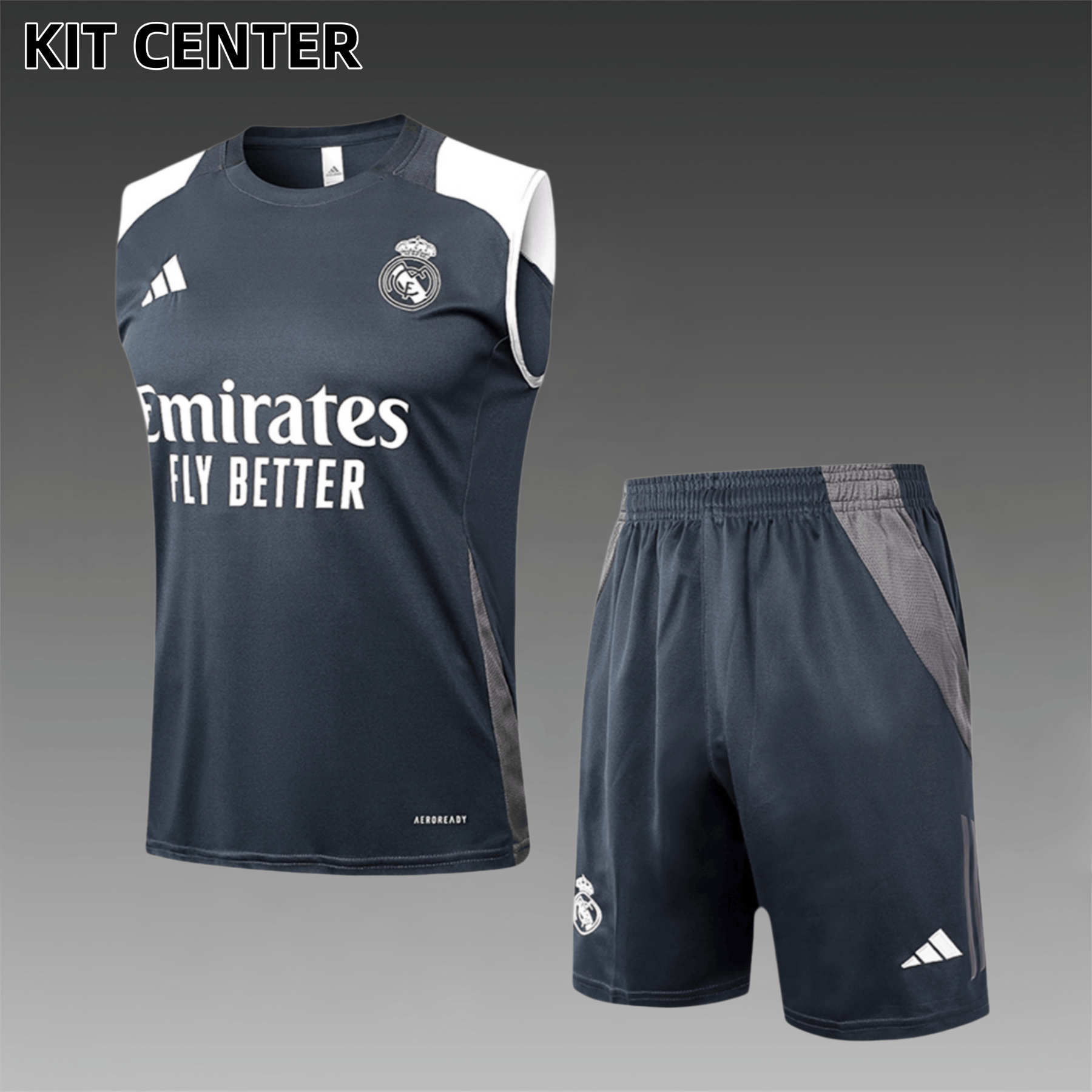 2024/2025 Real Madrid grey adult vest training suit (Adult Kit)