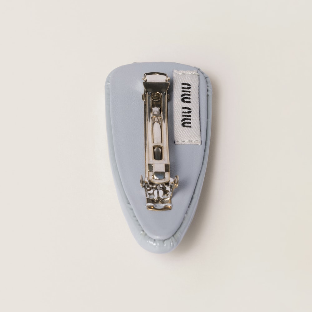 Patent leather hair clip