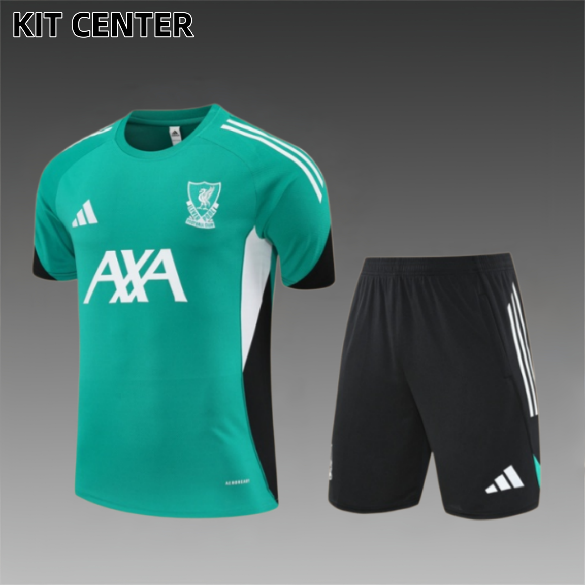 25/26 Liverpool green Short Sleeve Training Wear ( Adult kit Kids )