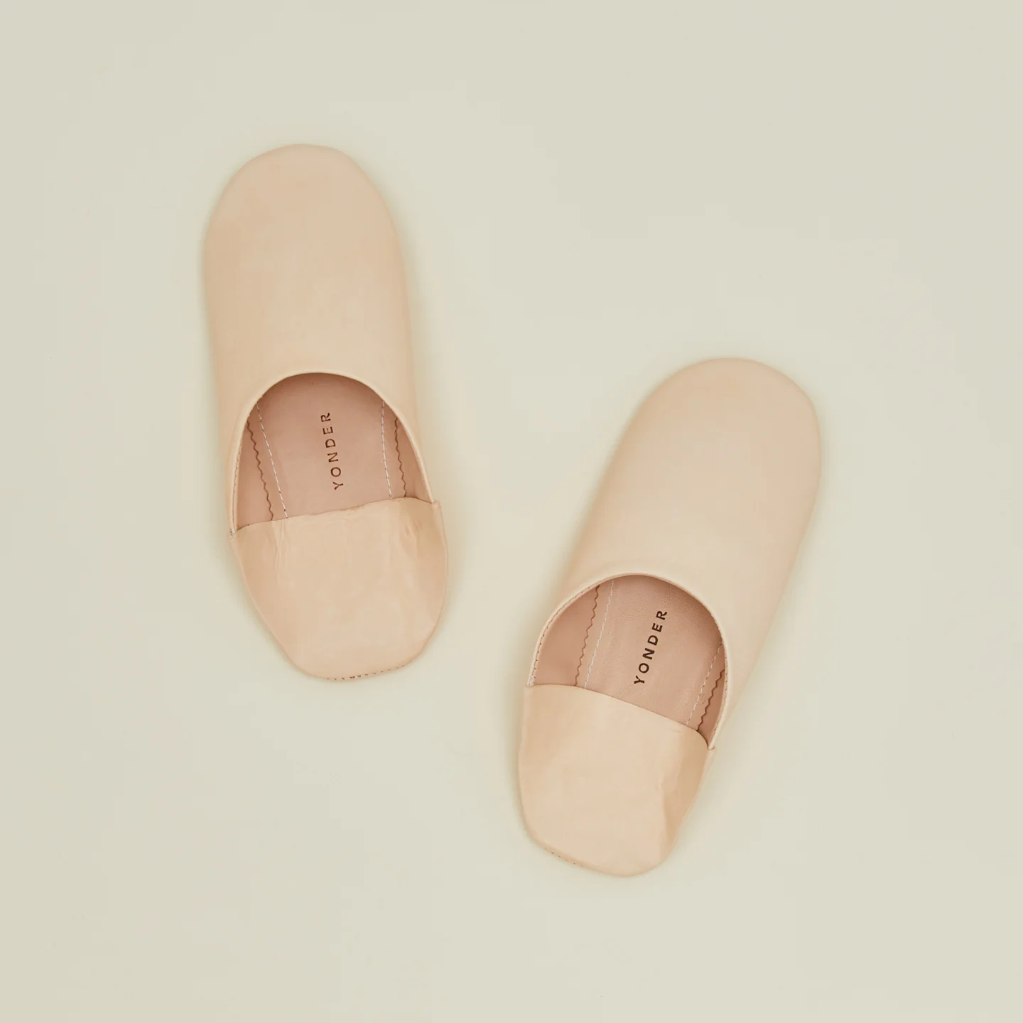 Handmade Leather Slippers - Nude