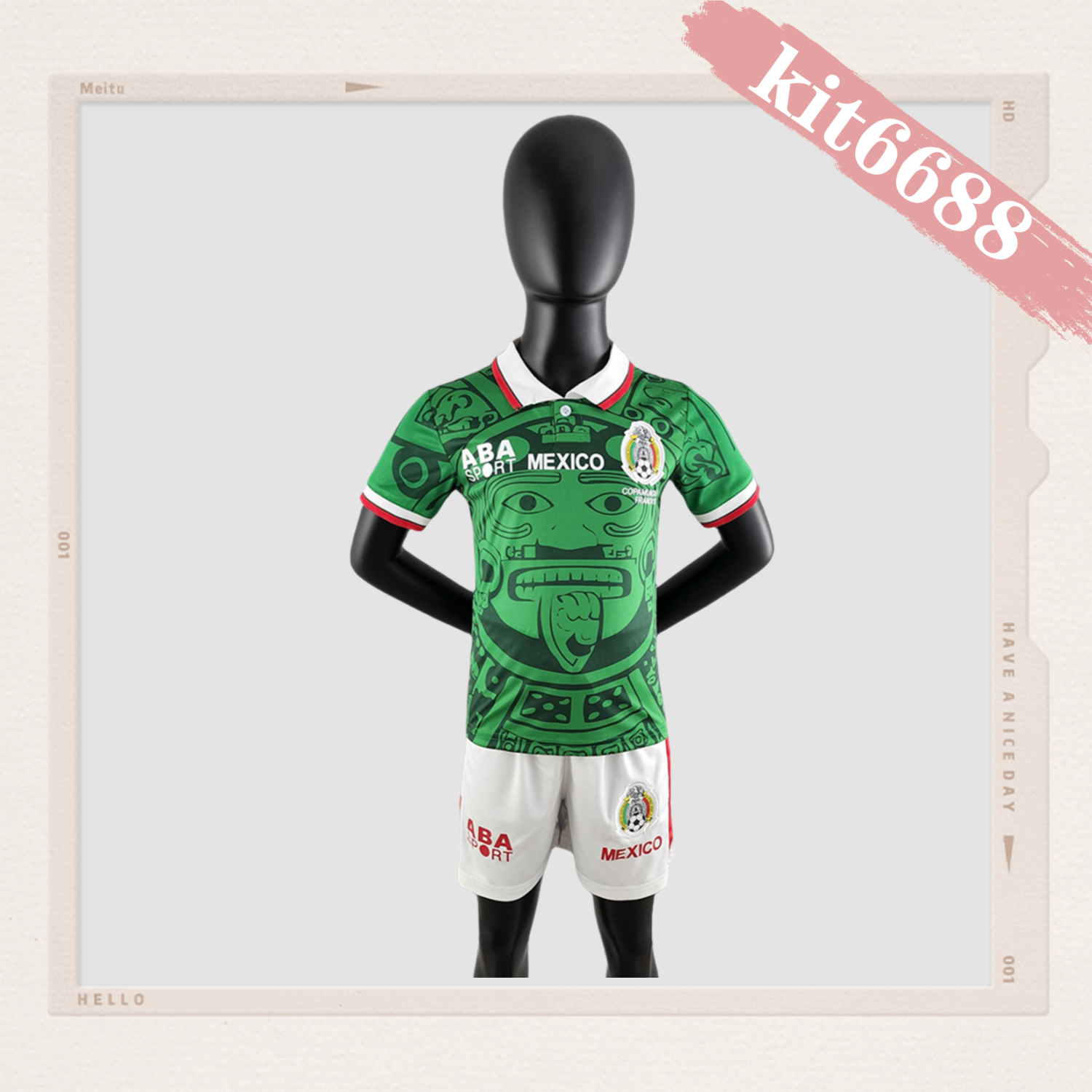 1988 Mexico Kids Football Shirt （Kids Kit）
