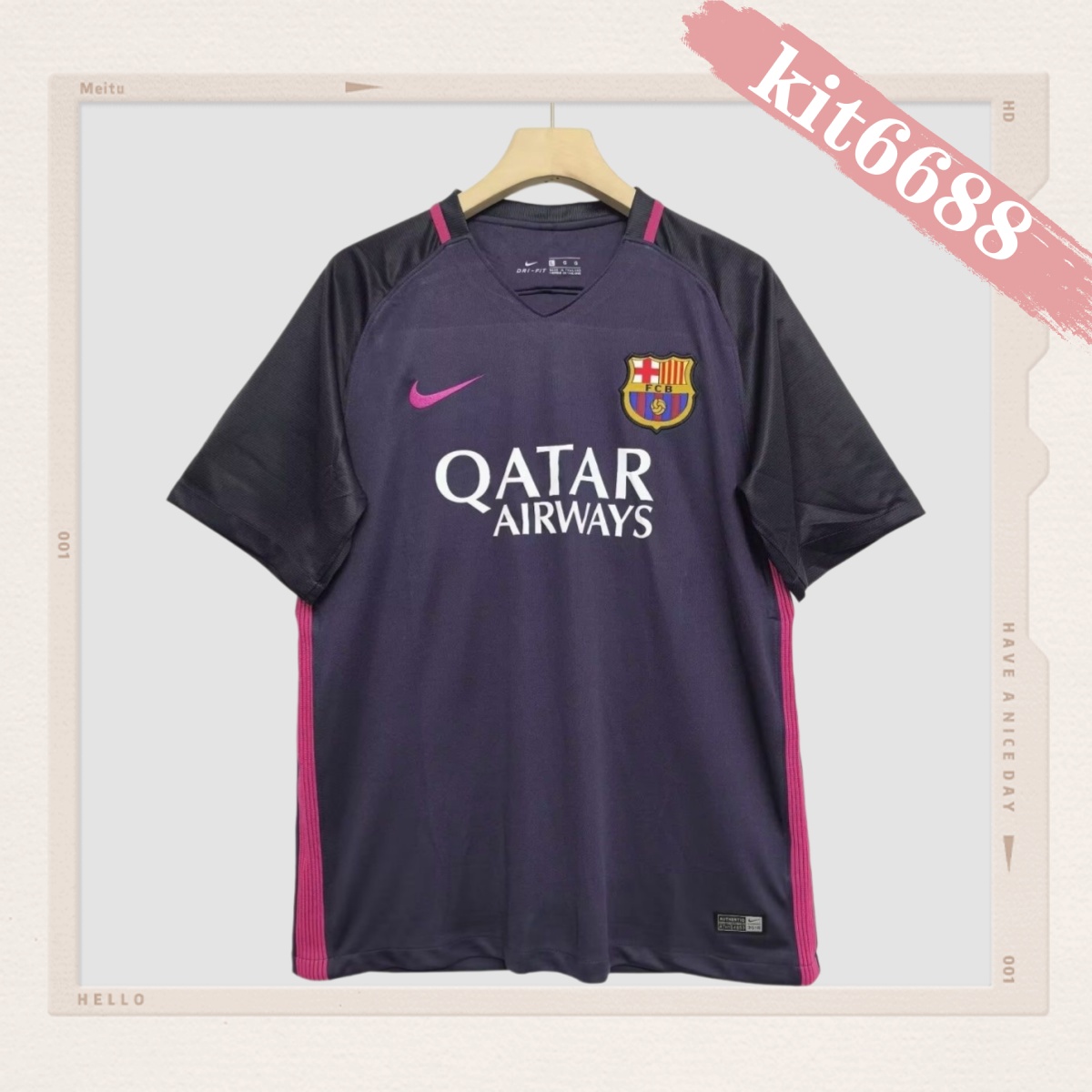 2016/2017 Barcelona purple retro football jersey (retro)