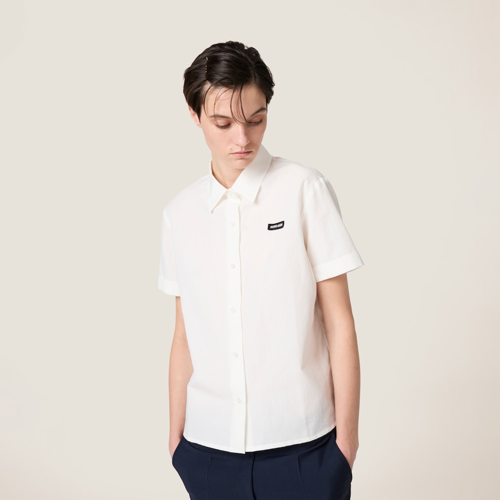 Slubbed poplin shirt