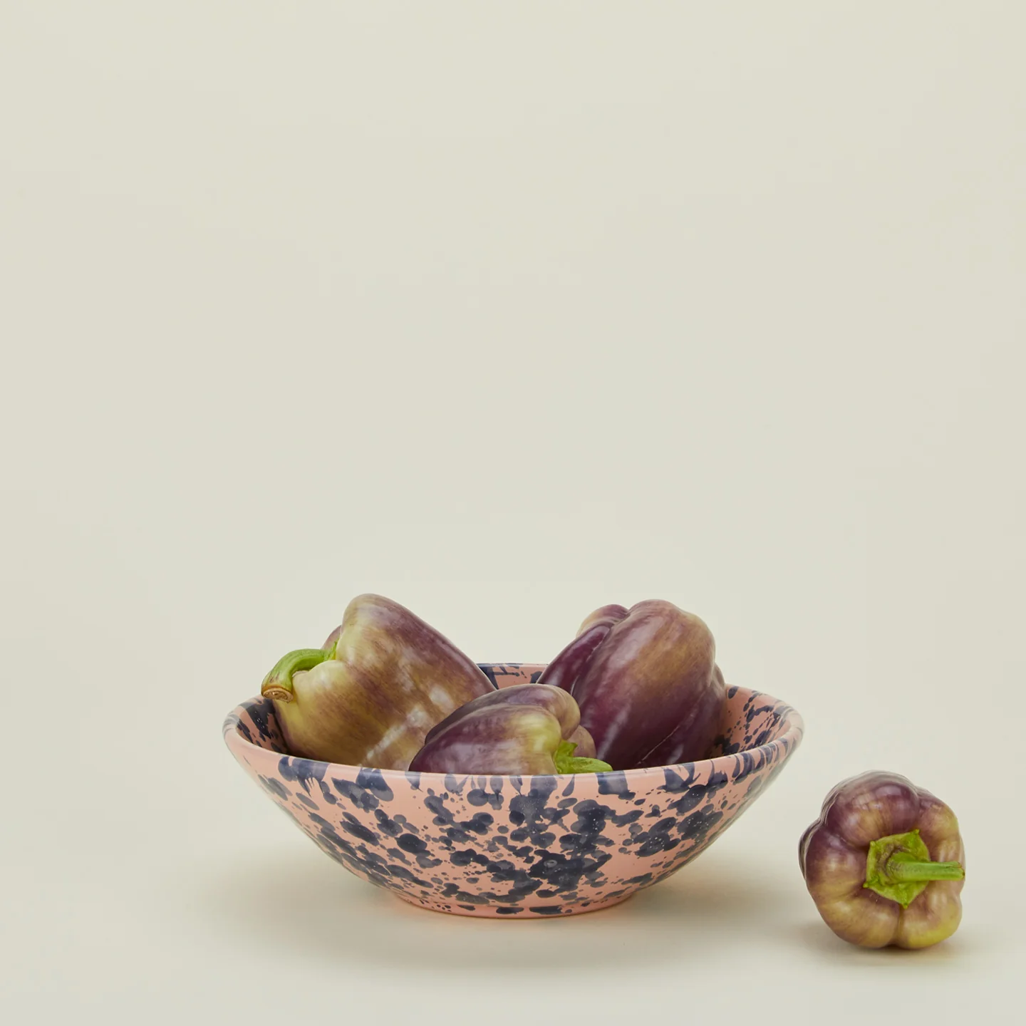 Splatter Low Bowl - Pink/Blue