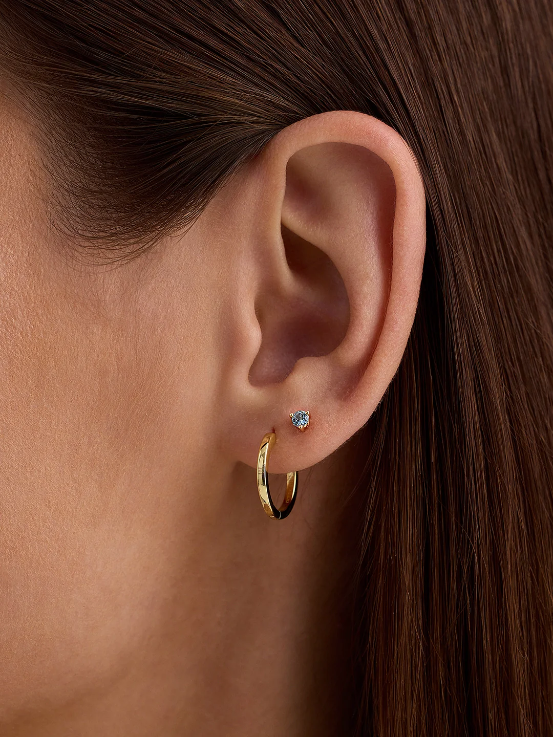 Mini Blue Topaz Studs