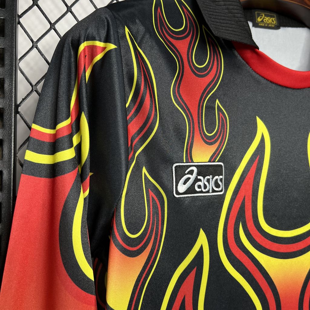 1998 Japan Goalkeeper Flame Retro Long Sleeve Football Shirt (Fan Edition)