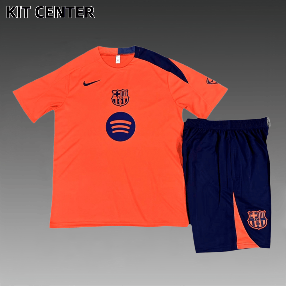 2025/2026 Barcelona Kids Short Sleeve Training Clothes (Kids Kit)