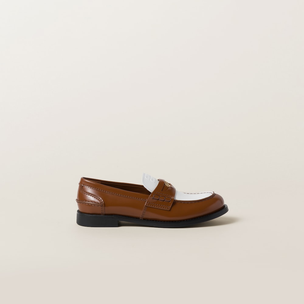Leather penny loafers