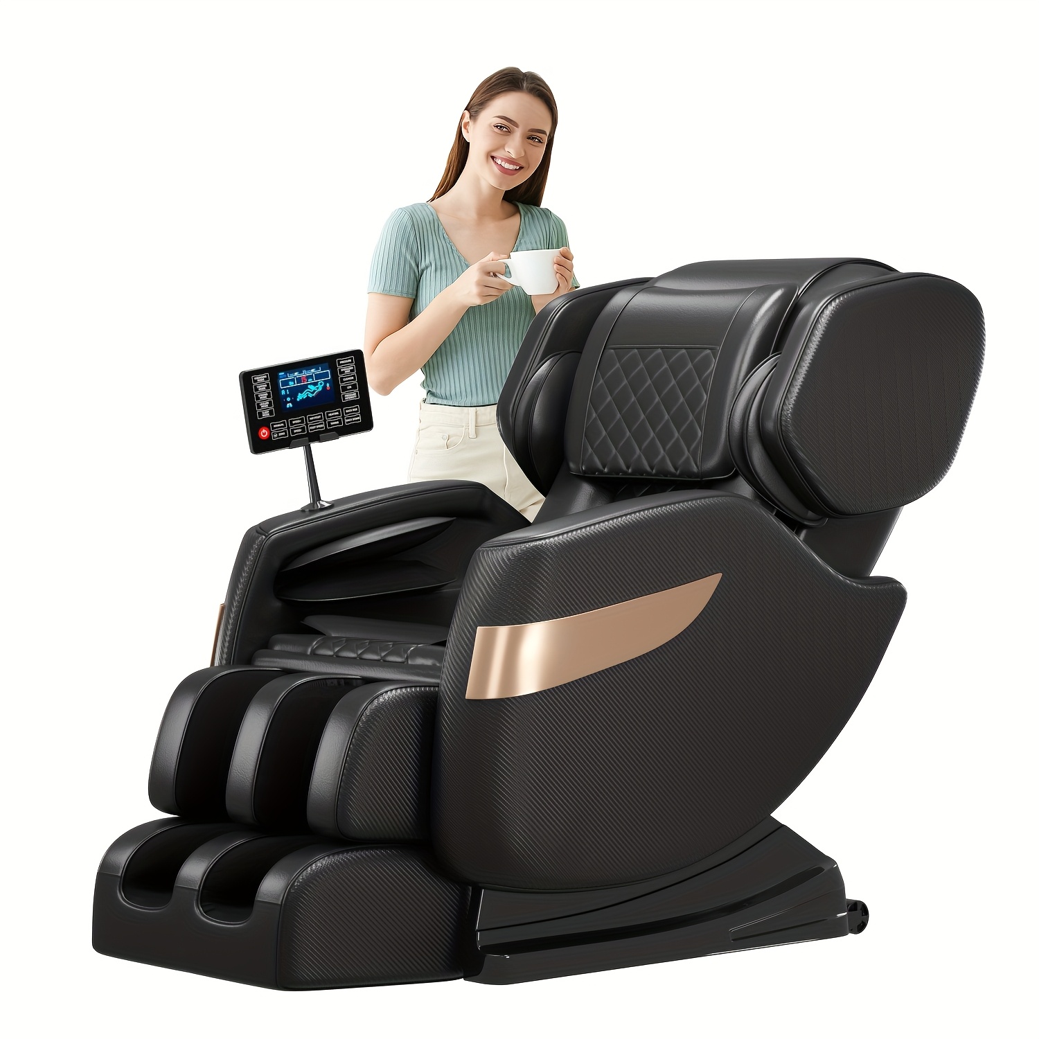2025 Zero Gravity Multifunctional Full-Body Massage Chair, with foot massage, waist heating, and full-body airbag relaxation functions