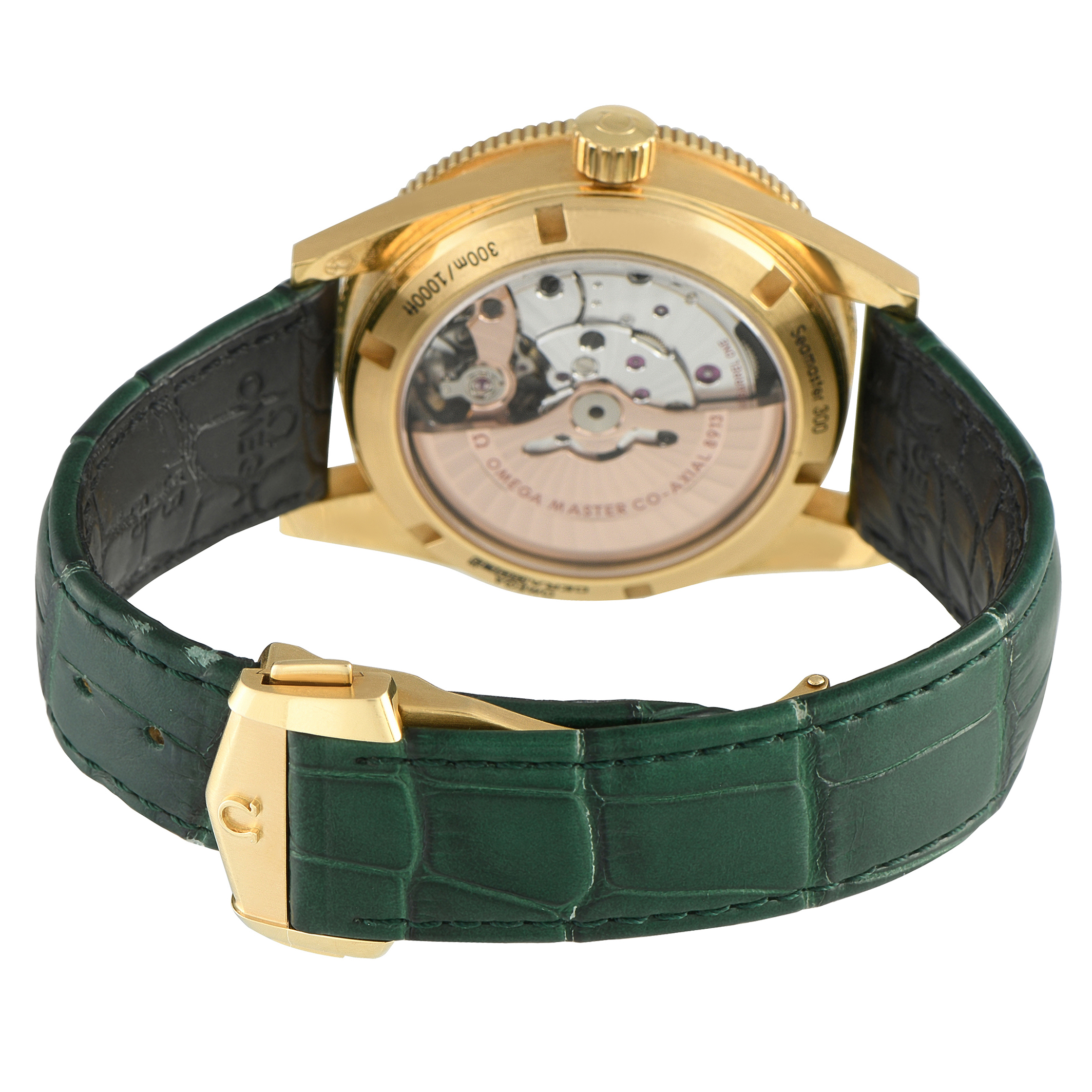 OmegaSeamaster 300 Malachite Dial Yellow Gold Watch 234.63.41.21.99.001