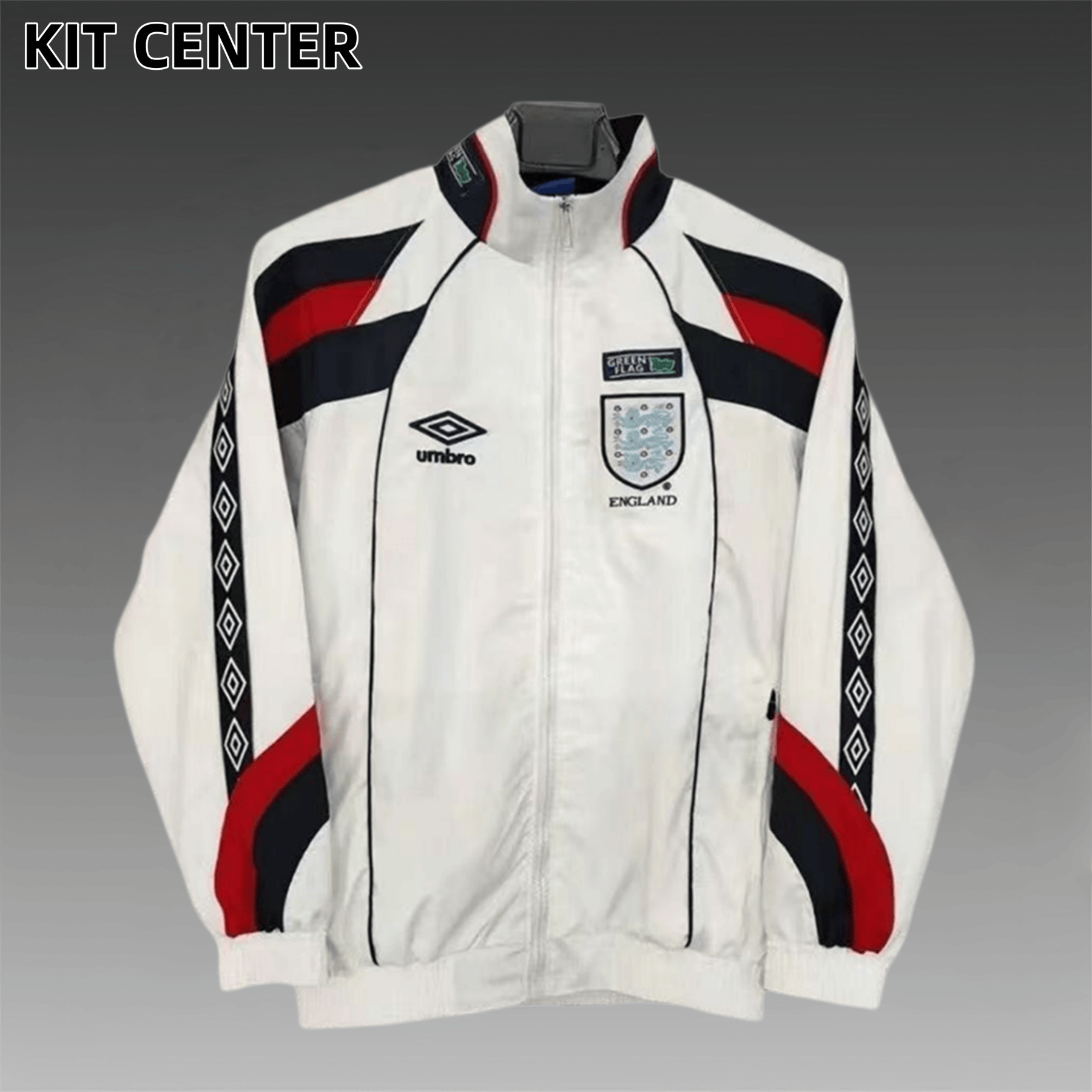 1998 England retro windbreaker white