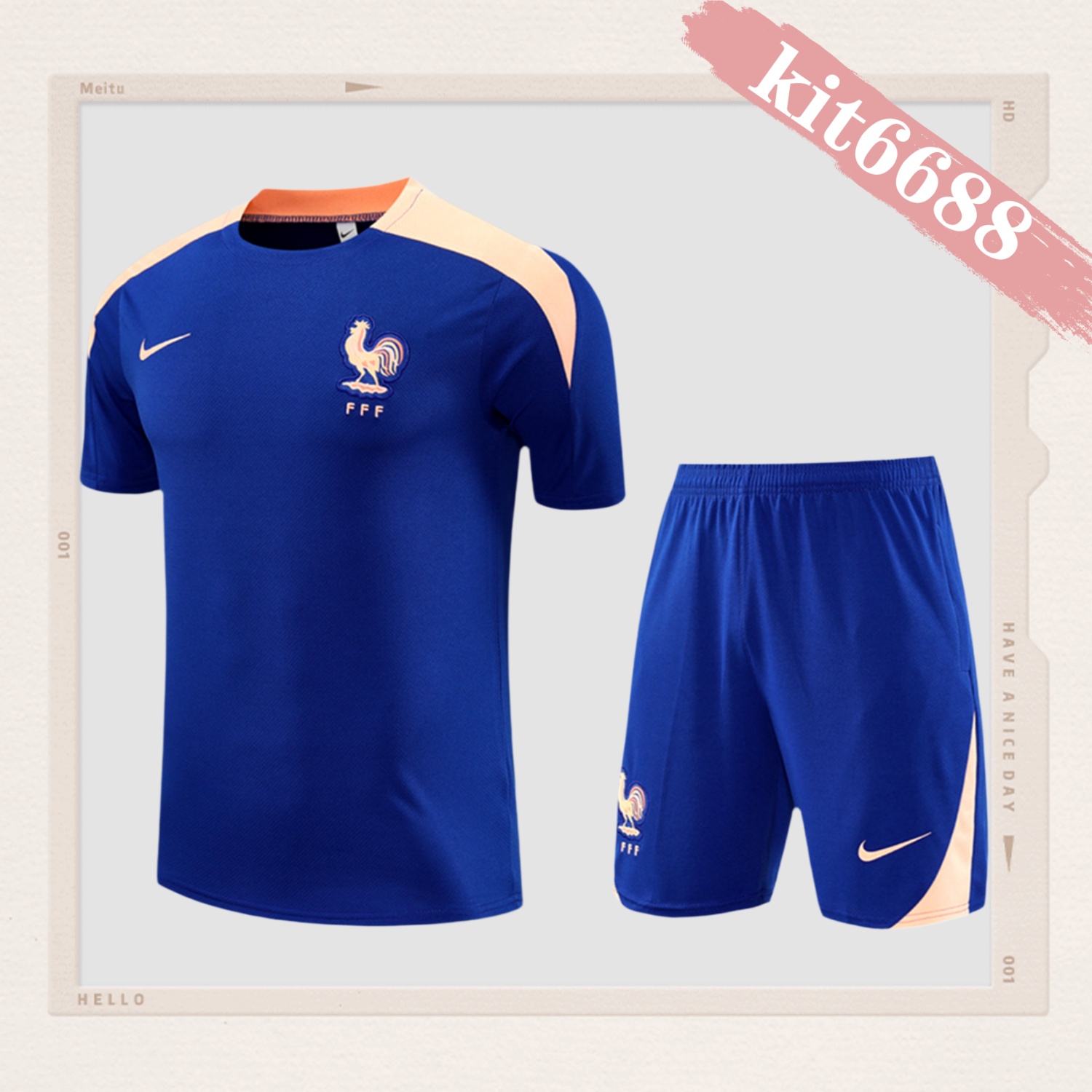 2025/2026 France Short Sleeve Training Kit (Adult Kit)