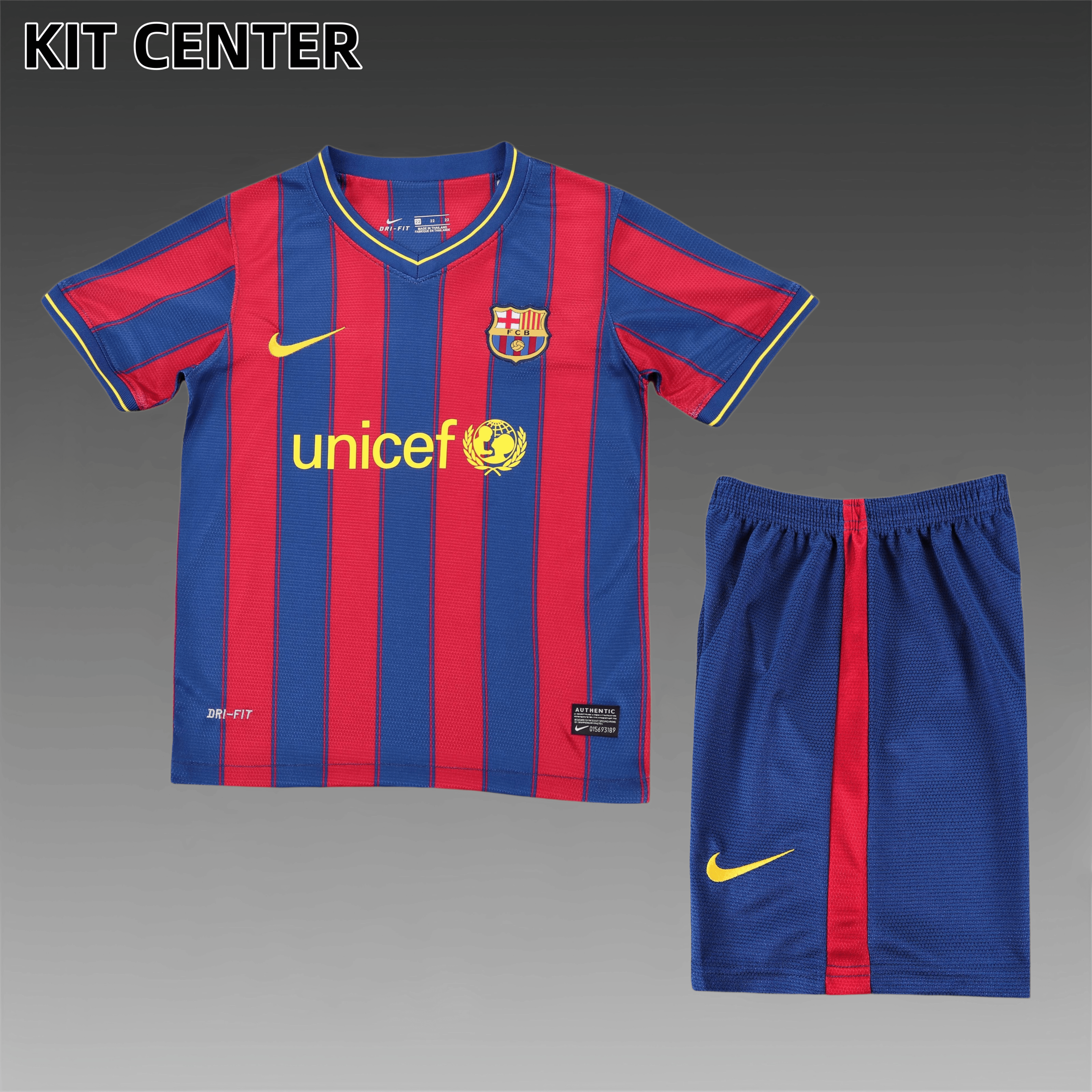 2009/2010 Barcelona home Retro Kids Kit(Kids Kit)