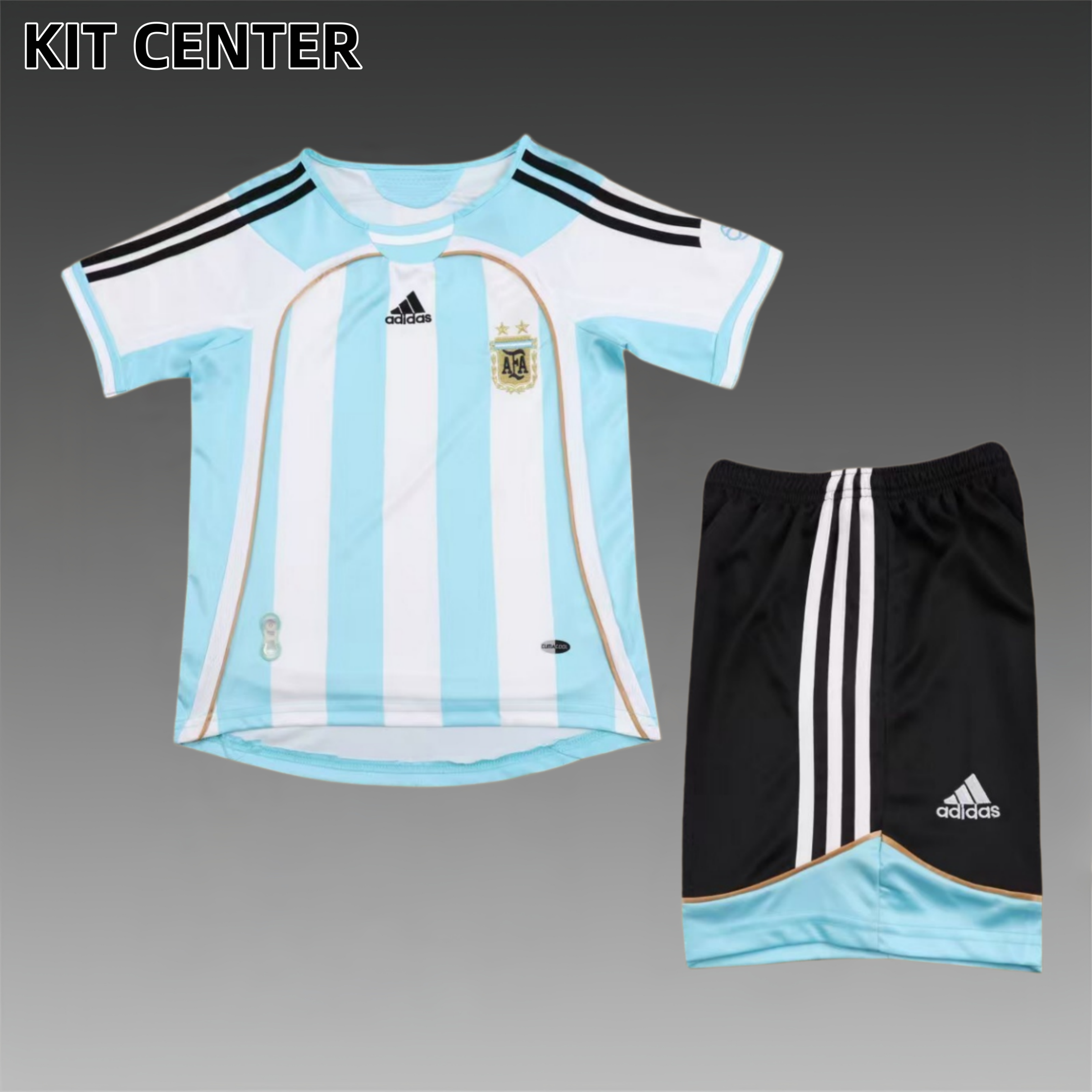 2006 Argentina home Retro  Football Shirt ( Kids Kit )