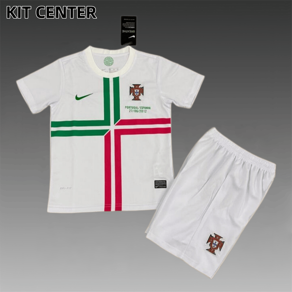 2012 Portugal Away Retro Football Shirt  Kids Kit