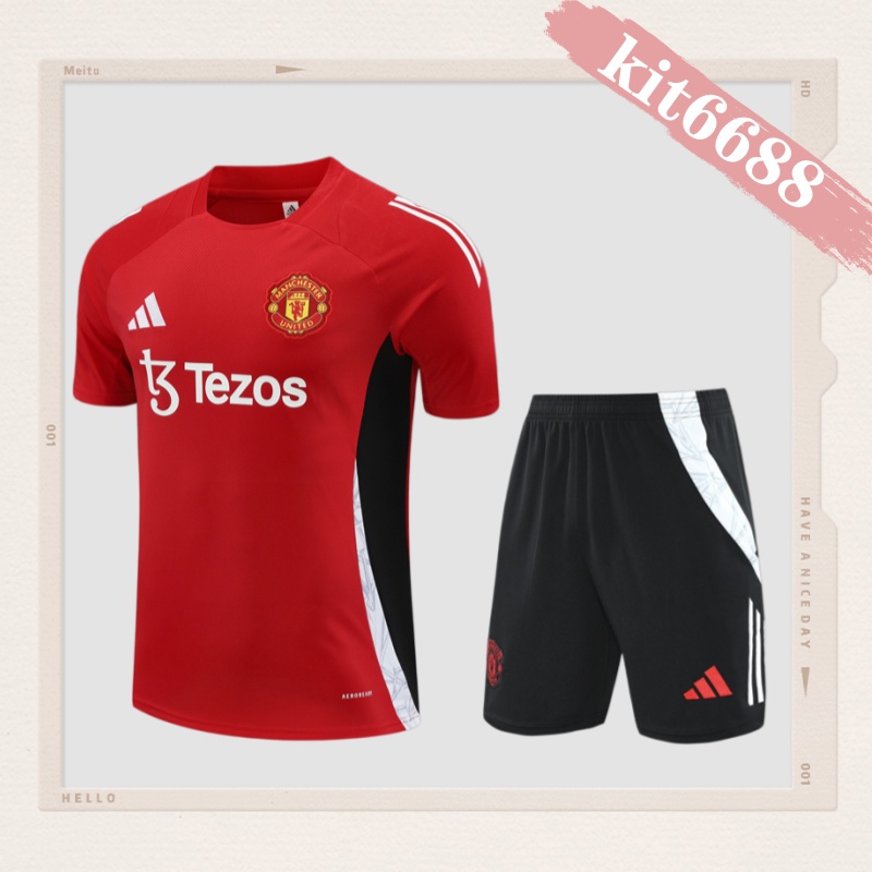 24/25 Manchester United red  Short Sleeve Training Wear ( Adult kit Kids )