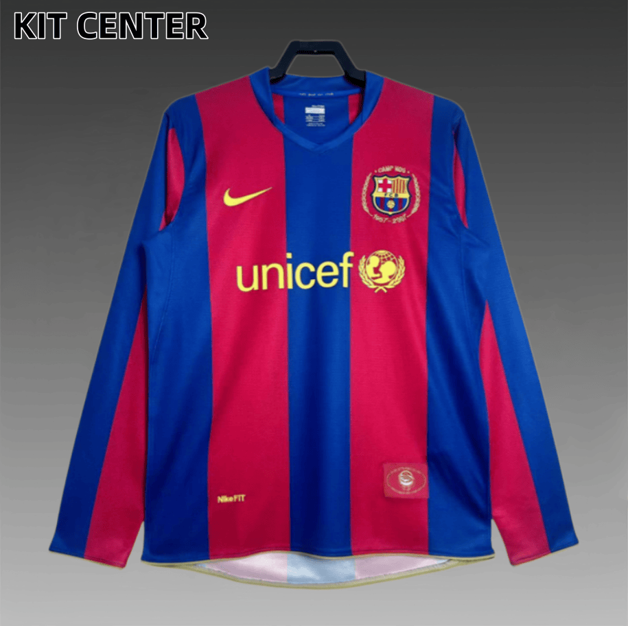 07/08 Barcelona  home long sleeves Retro Football Shirt