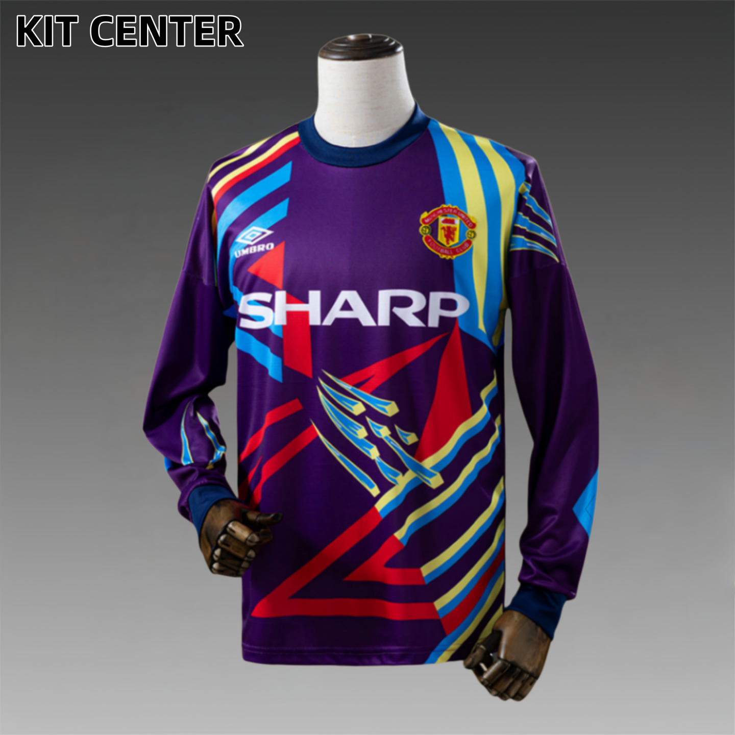 92/94 Manchester United Goalkeeper  long sleeved retro football jersey