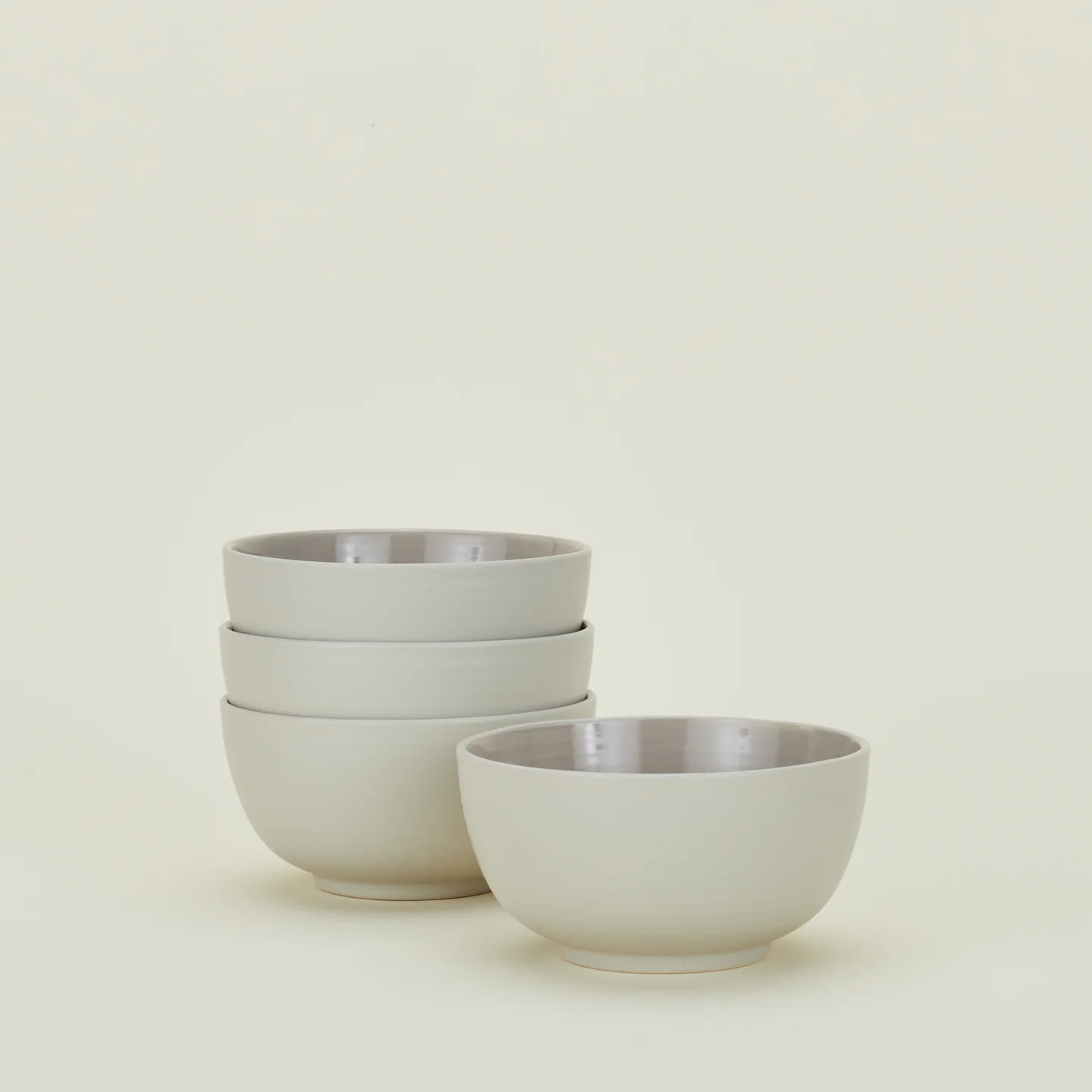 Essential Large Bowl, Set of 4 - Light Grey