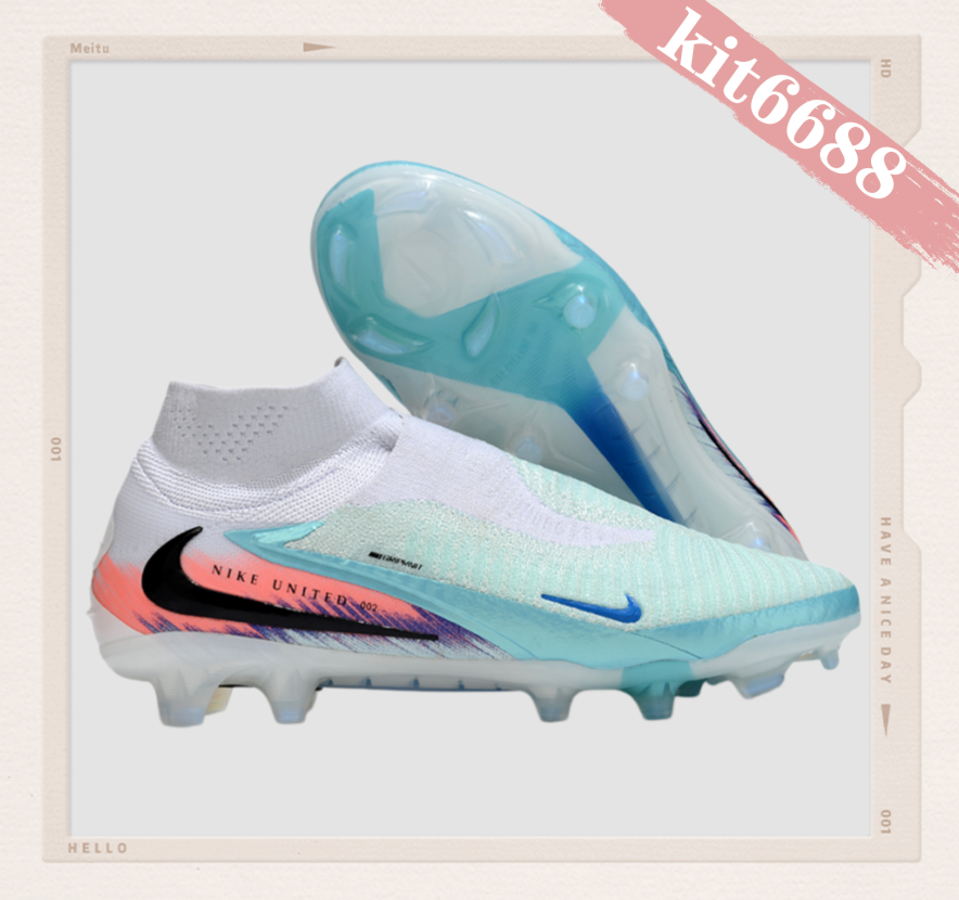 N Phantom 6 Elite High Cut FG United - Pistachio Frost/Hyper Orange