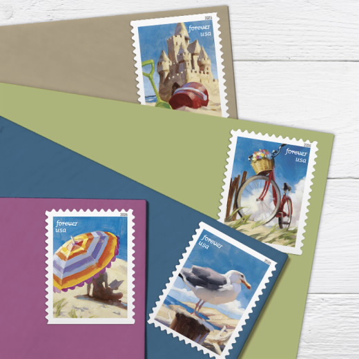 A Day at the Beach Stamps