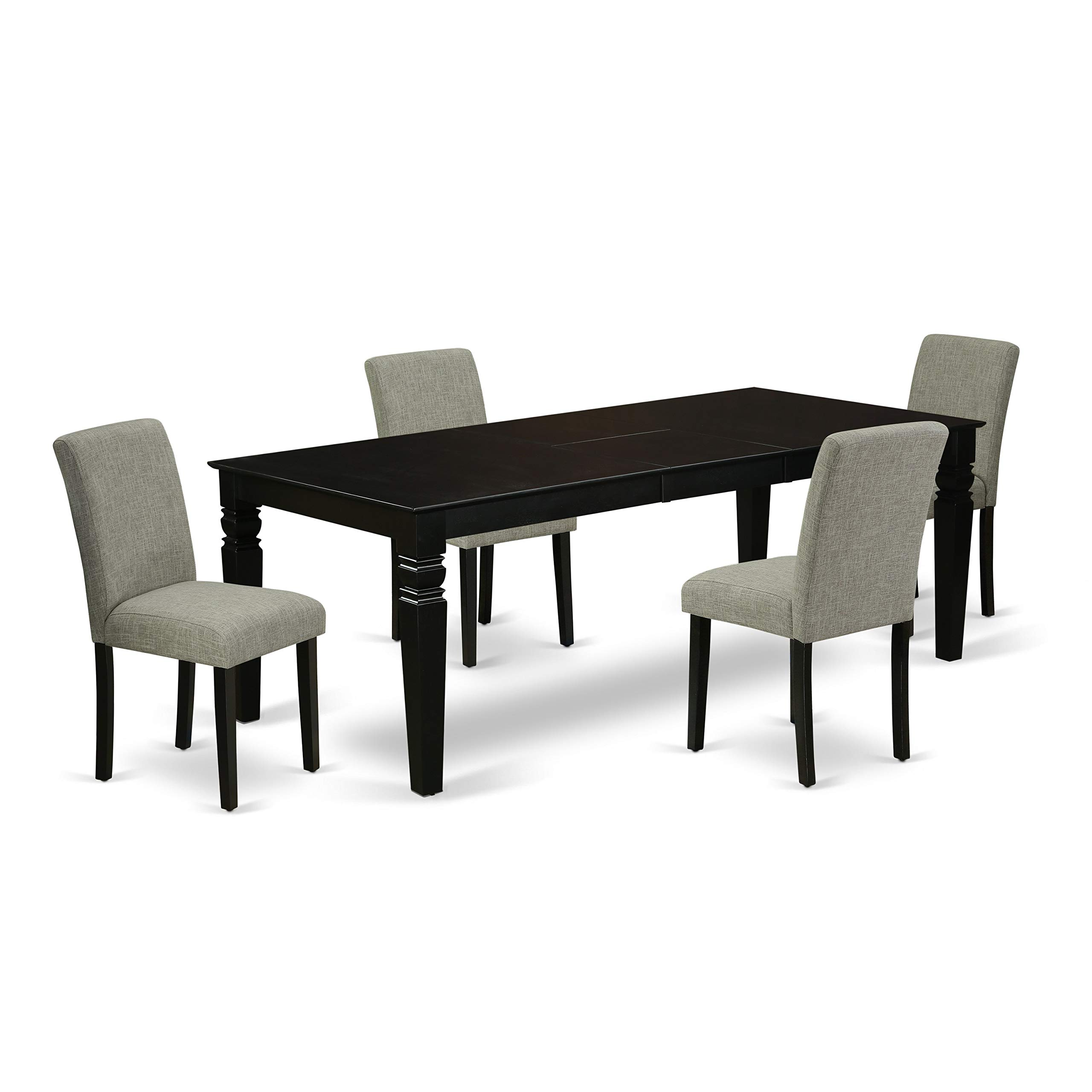 5Pc Rectangular 66/84 Inch Table with 18