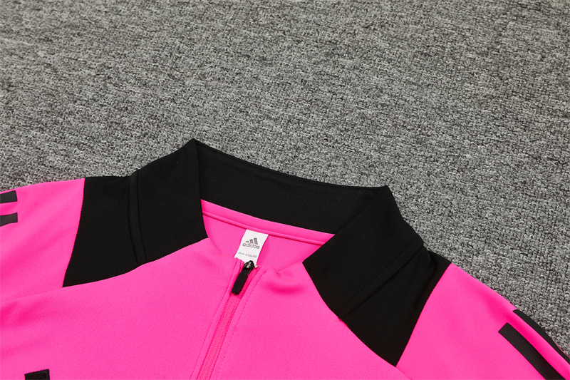 2024/2025 Real Madrid Rose Red Adult Half Zip Training Suit (Adult Kit)