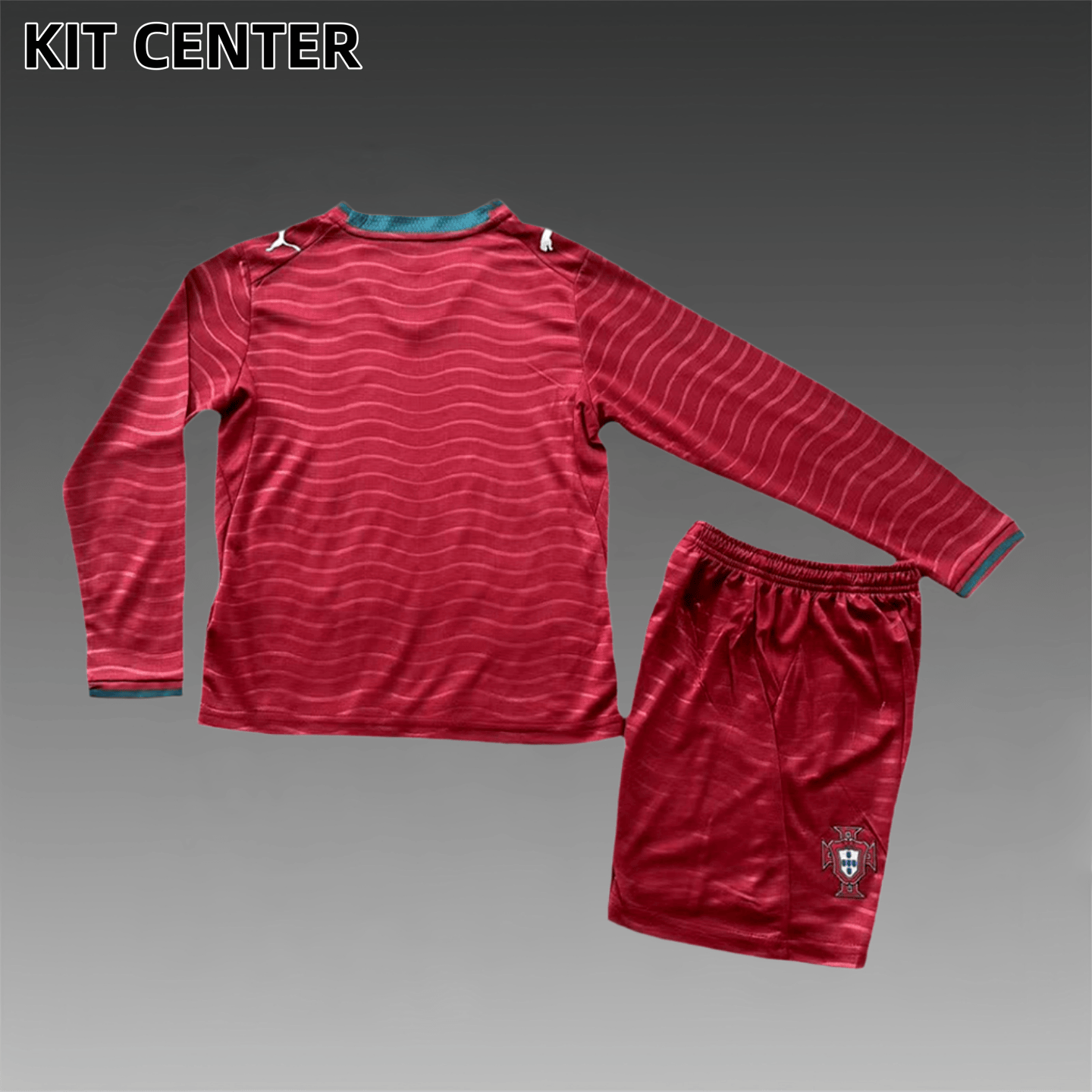 2026 Portugal Home Long-sleevedFootball Jersey (Kids Kit socks)