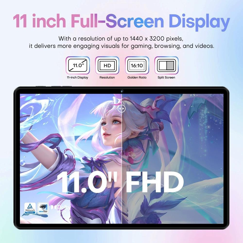 GPT-Pad8 Pro (mit Maus und Tastatur) 4G-fähiges Android-Smart-Tablet mit 10,1-Zoll-In-Cell-Bildschirm, 16+1TB, ultraflache Metallgehäuse, unterstützt Speicherkarten, Achtkernprozessor, 13-Megapixel-Kamera.