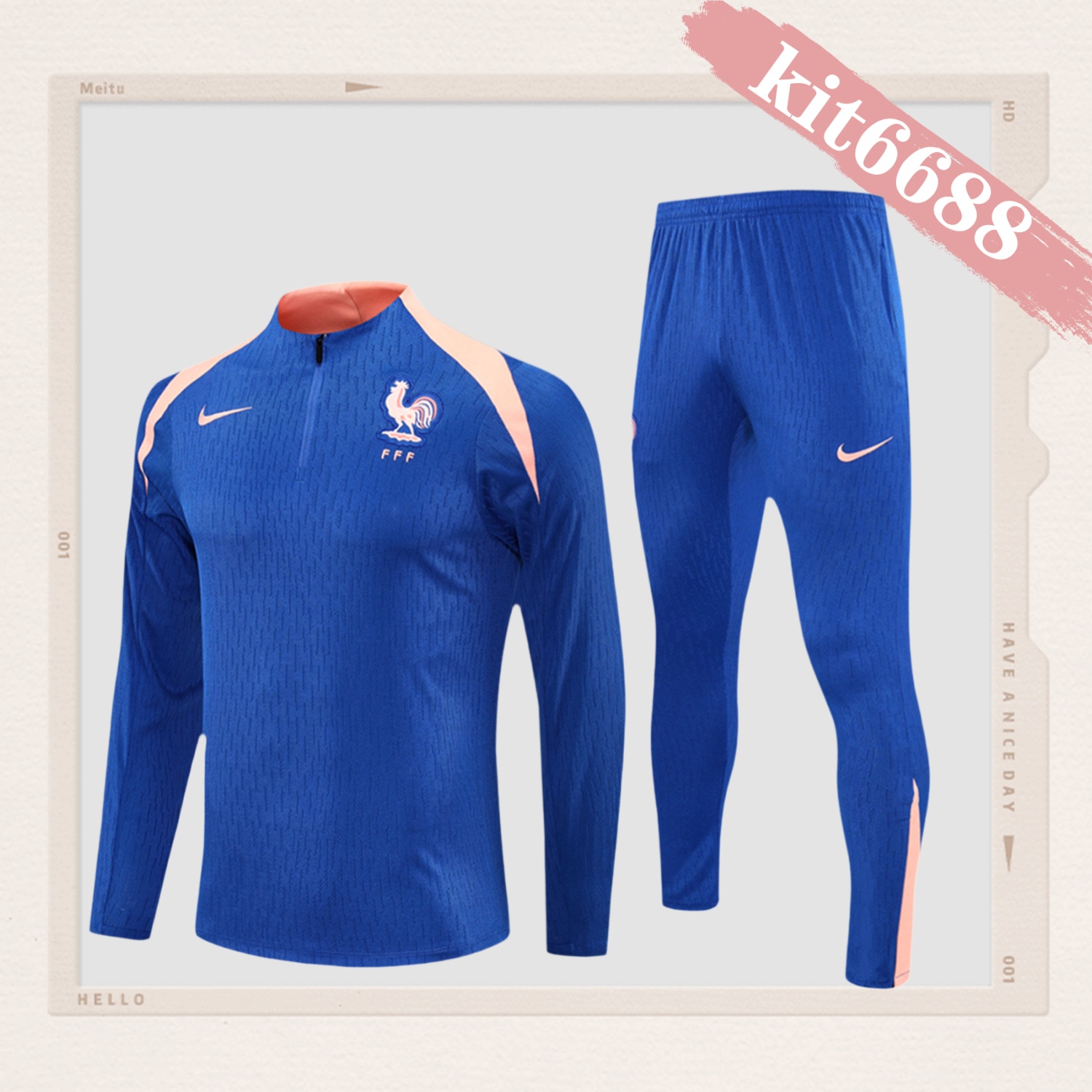 2025/2026 France Half Zip Kids Jersey (Kids Kit)
