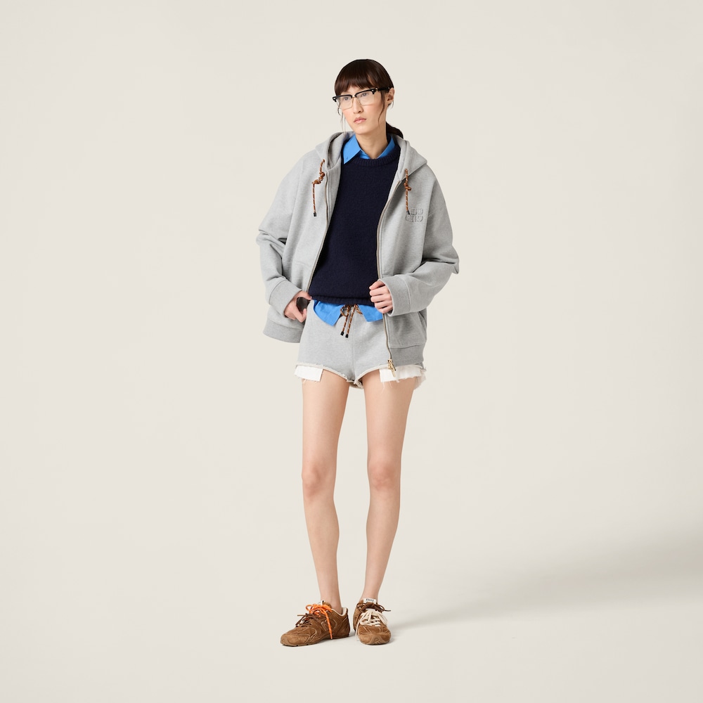 Cotton fleece shorts