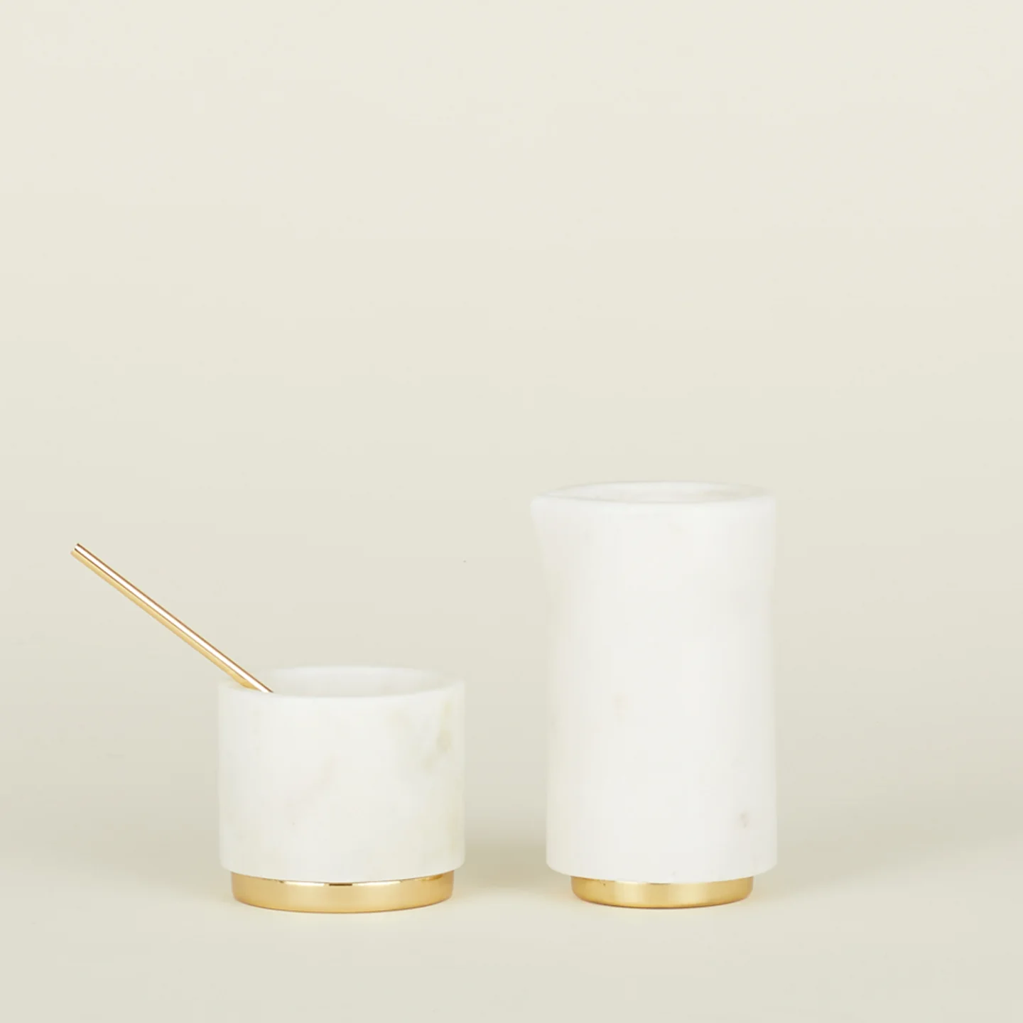 Simple Marble Sugar + Salt Dish