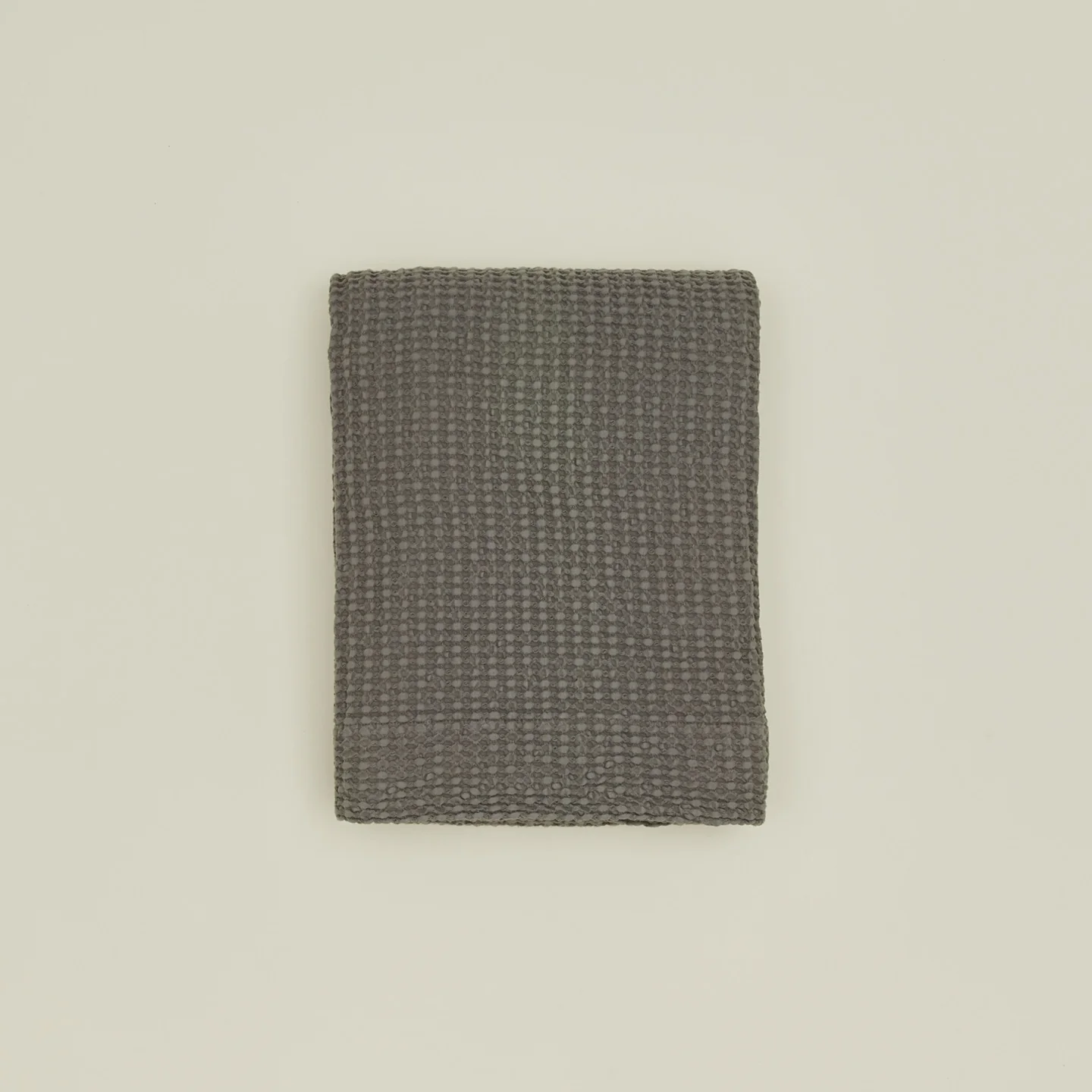 Simple Waffle Shower Curtain - Dark Grey