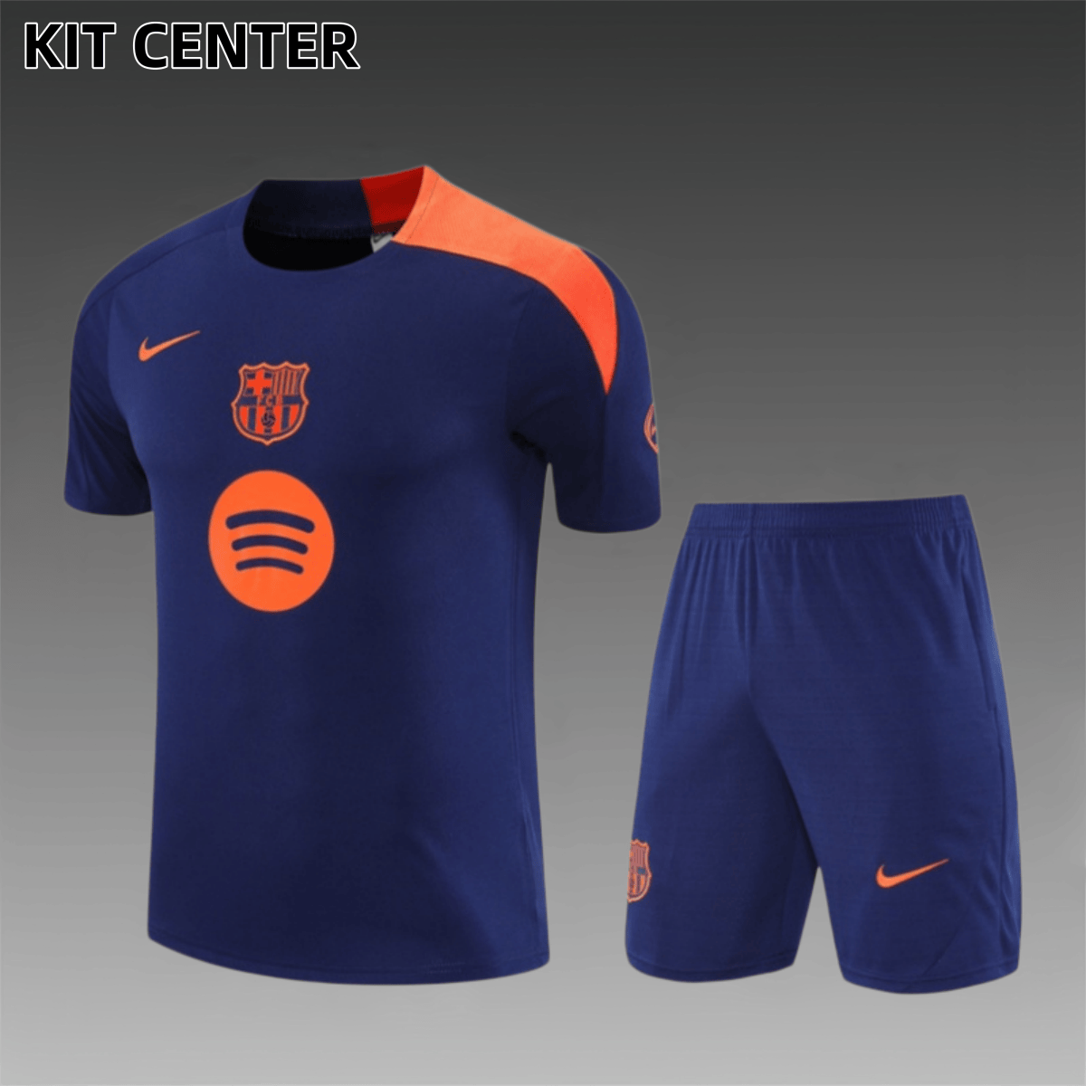 25/26 Barcelona Short sleevedtraining clothes (Adult Kids Kit)